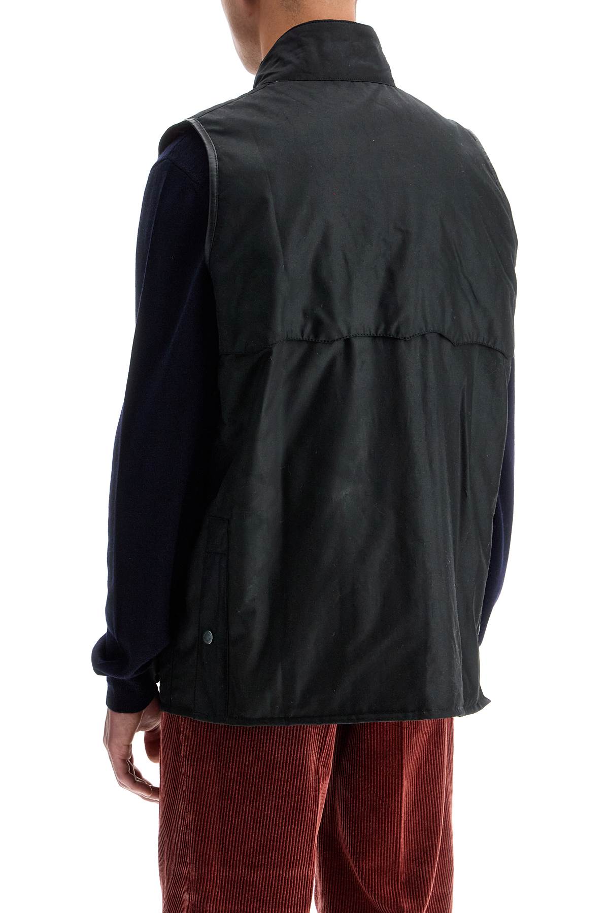 Shop Barbour X Baracuta Waxed Cotton Vest For Men In Black