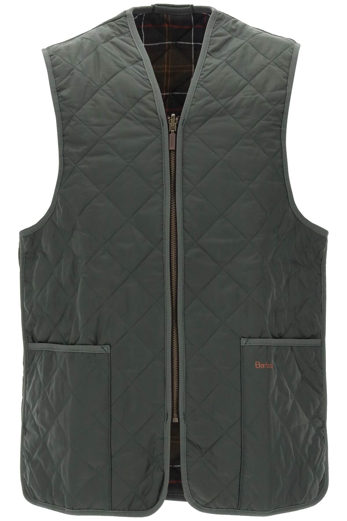 Shop Barbour Quilted Vest In Green