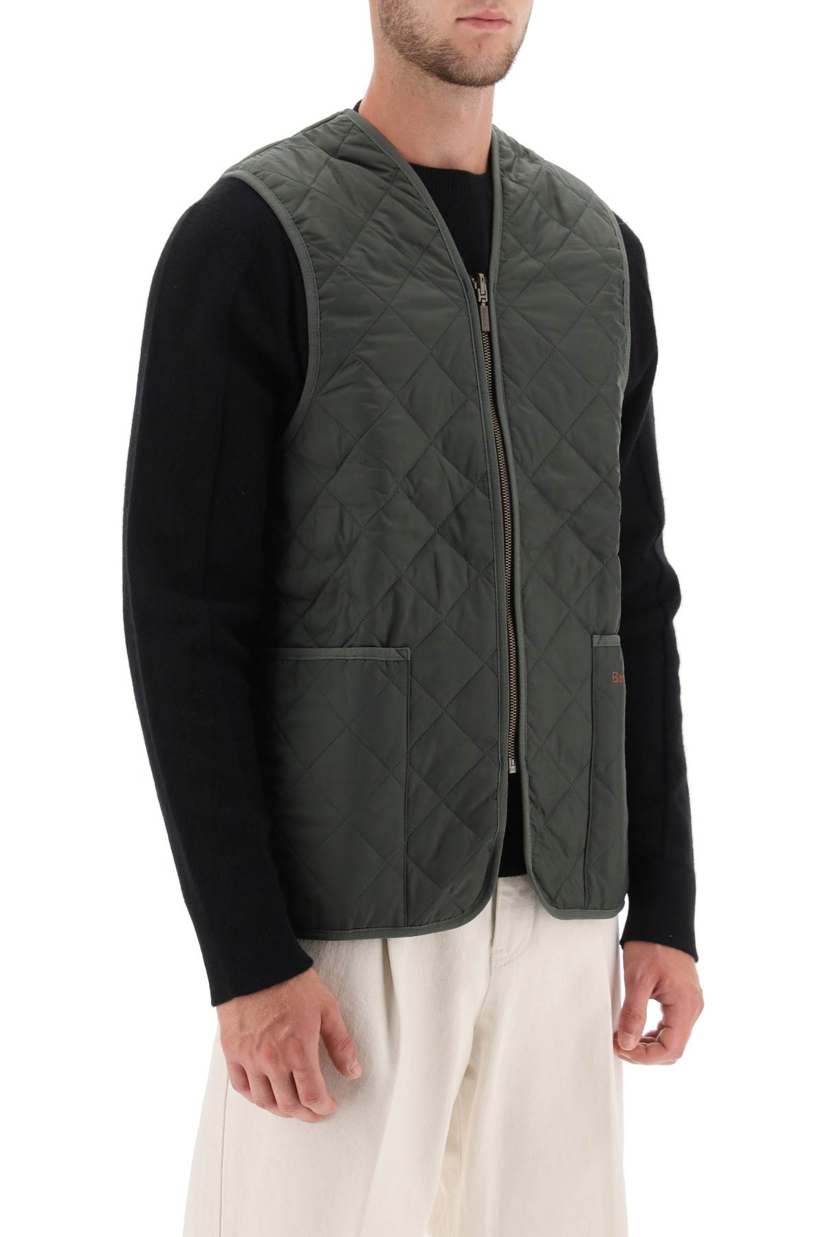 Shop Barbour Quilted Vest In Green