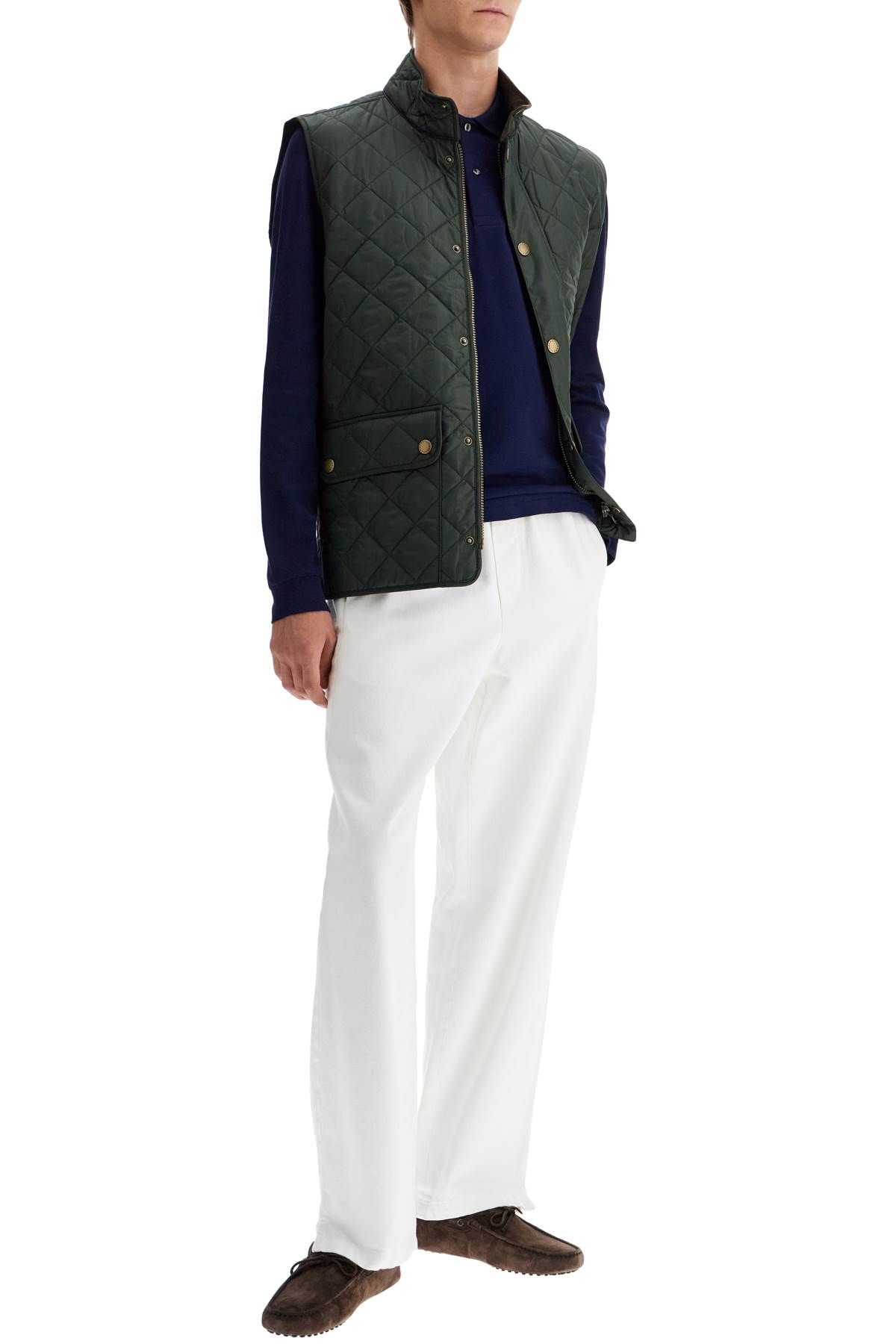 Shop Barbour Lowerdale Quilted Vest In Green