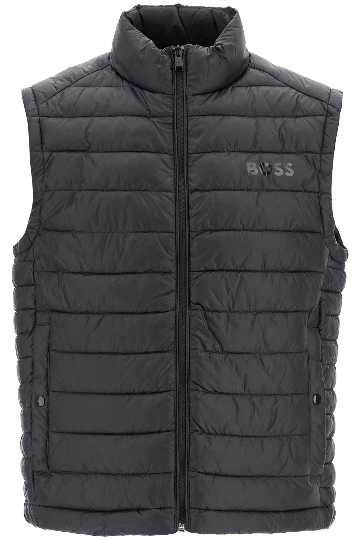 Shop Hugo Boss Foldable Padded Vest In Black