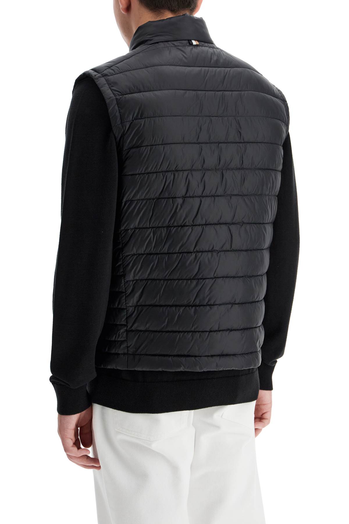 Shop Hugo Boss Foldable Padded Vest In Black