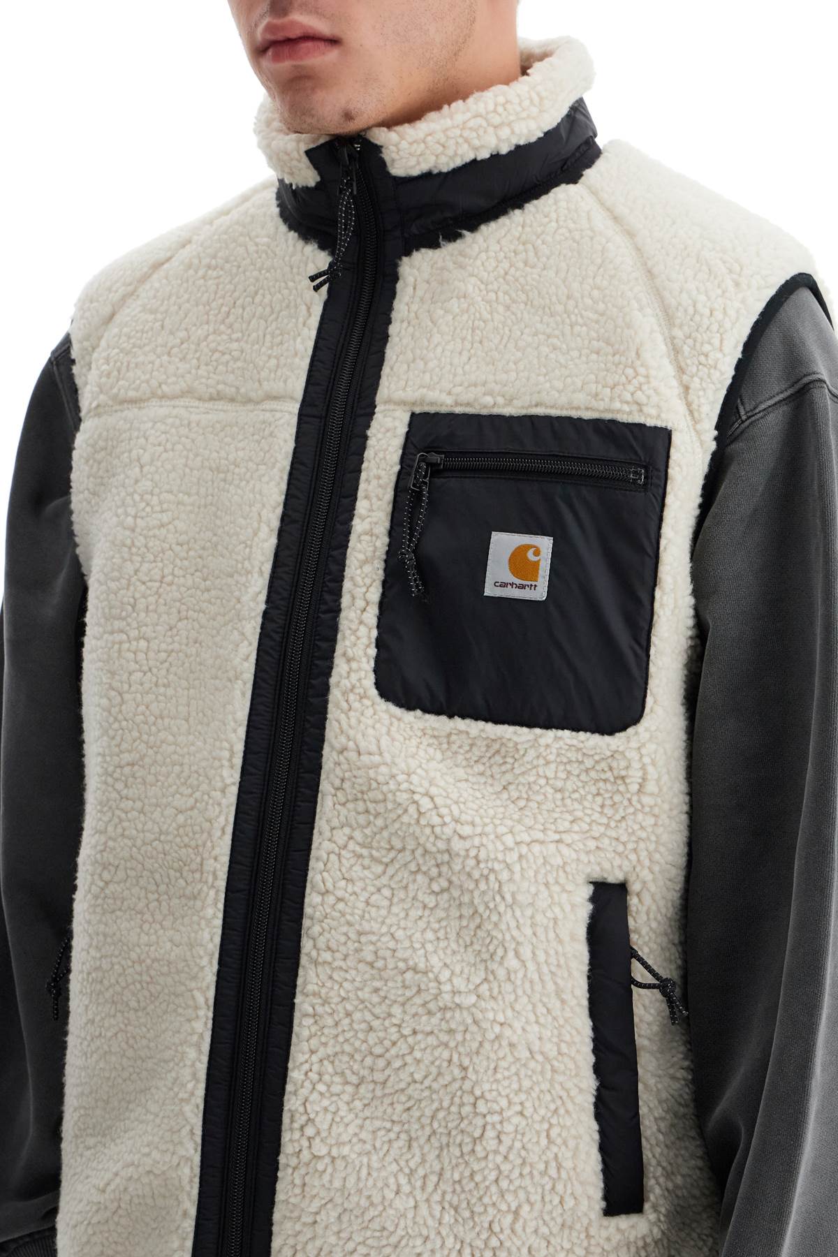 Shop Carhartt Prentis Liner Vest In Sherpa Fleece In White