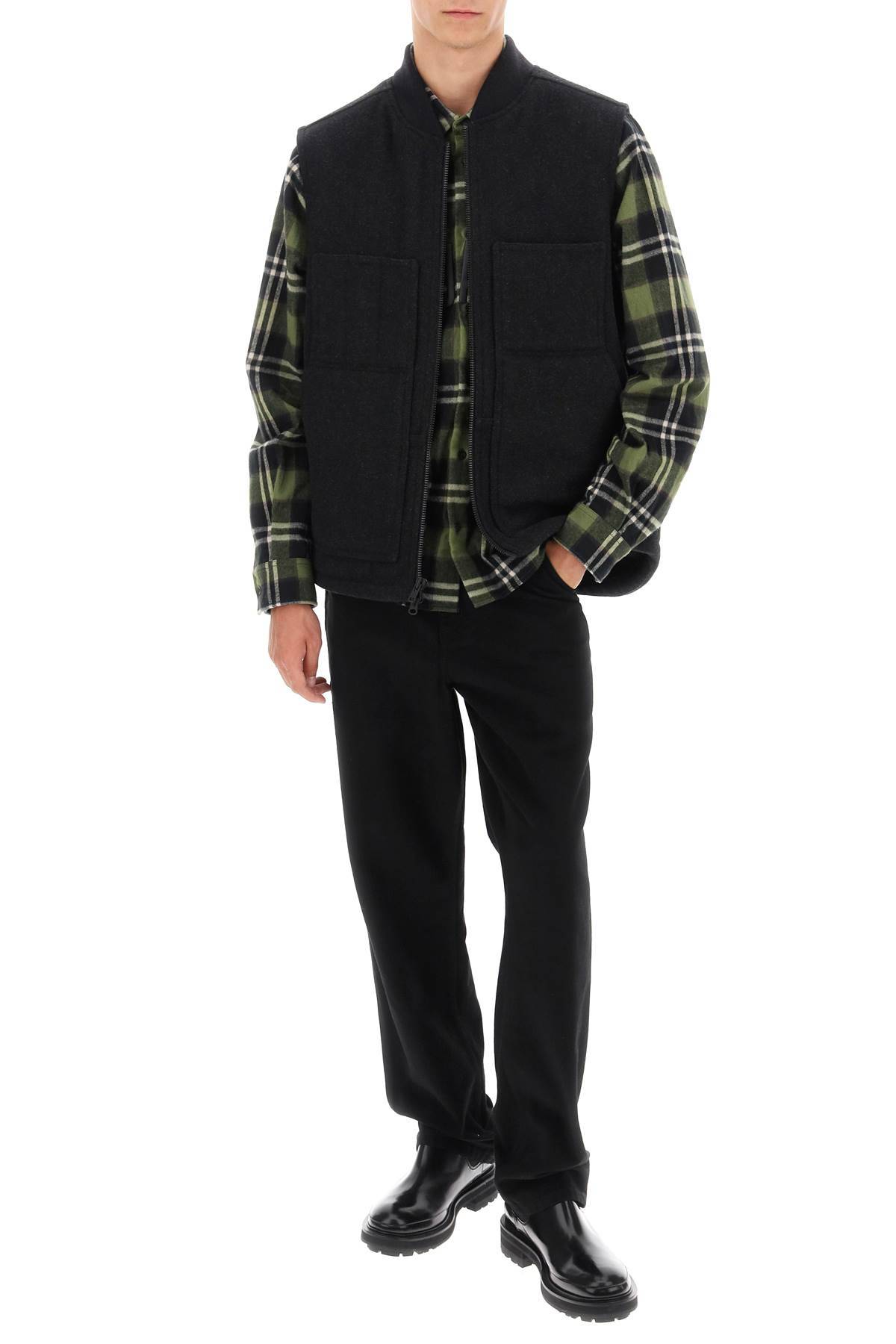 Shop Filson Mackinaw Wool Vest In Grey