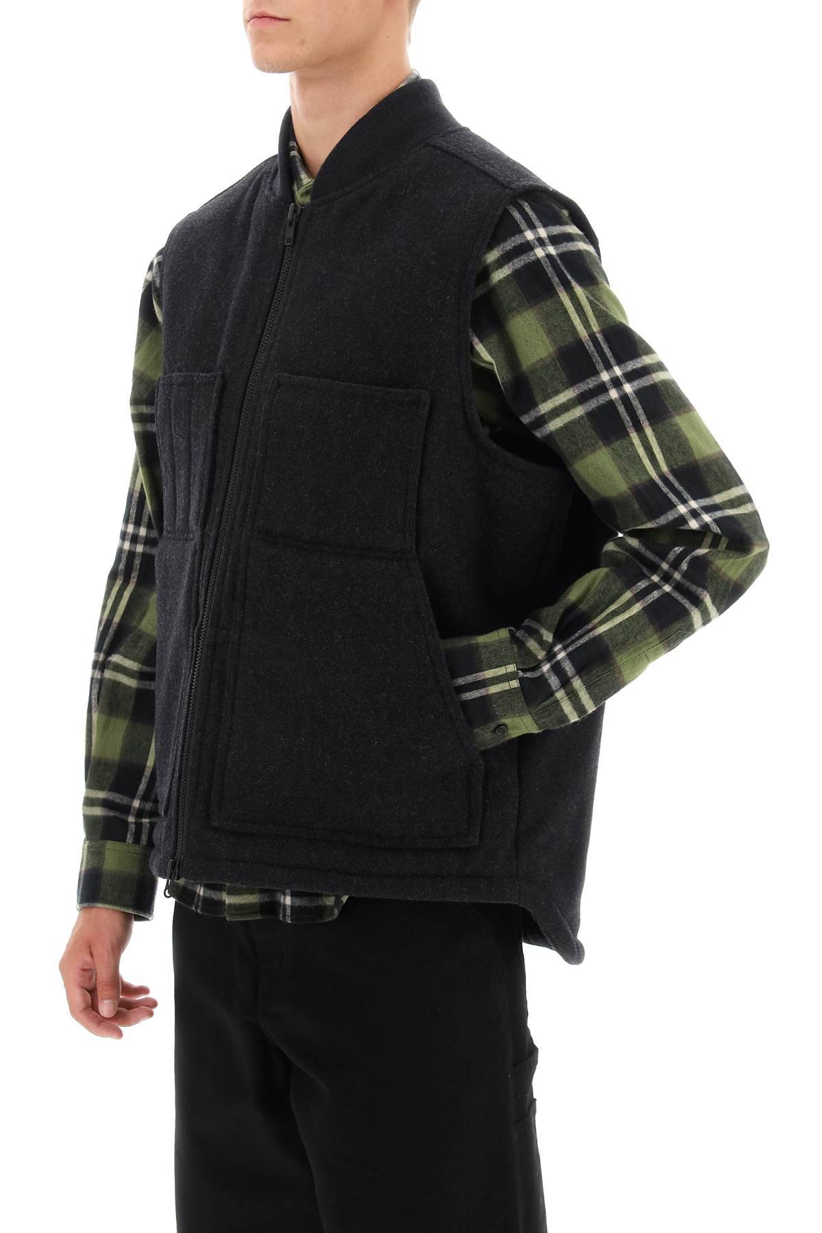 Shop Filson Mackinaw Wool Vest In Grey