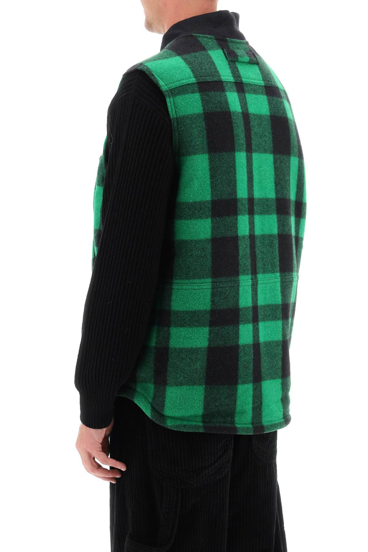 Shop Filson Mackinaw Wool Vest In Green,black