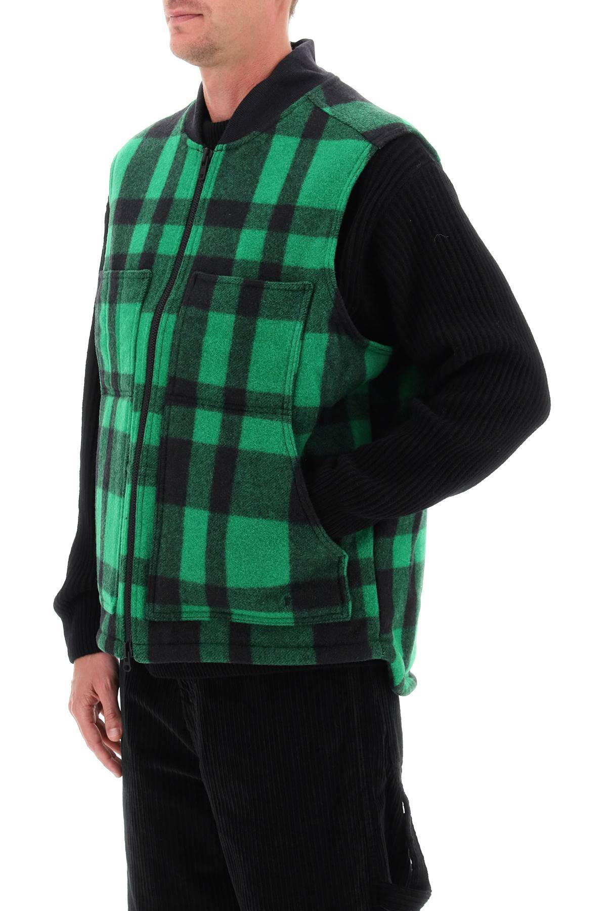 Shop Filson Mackinaw Wool Vest In Green,black