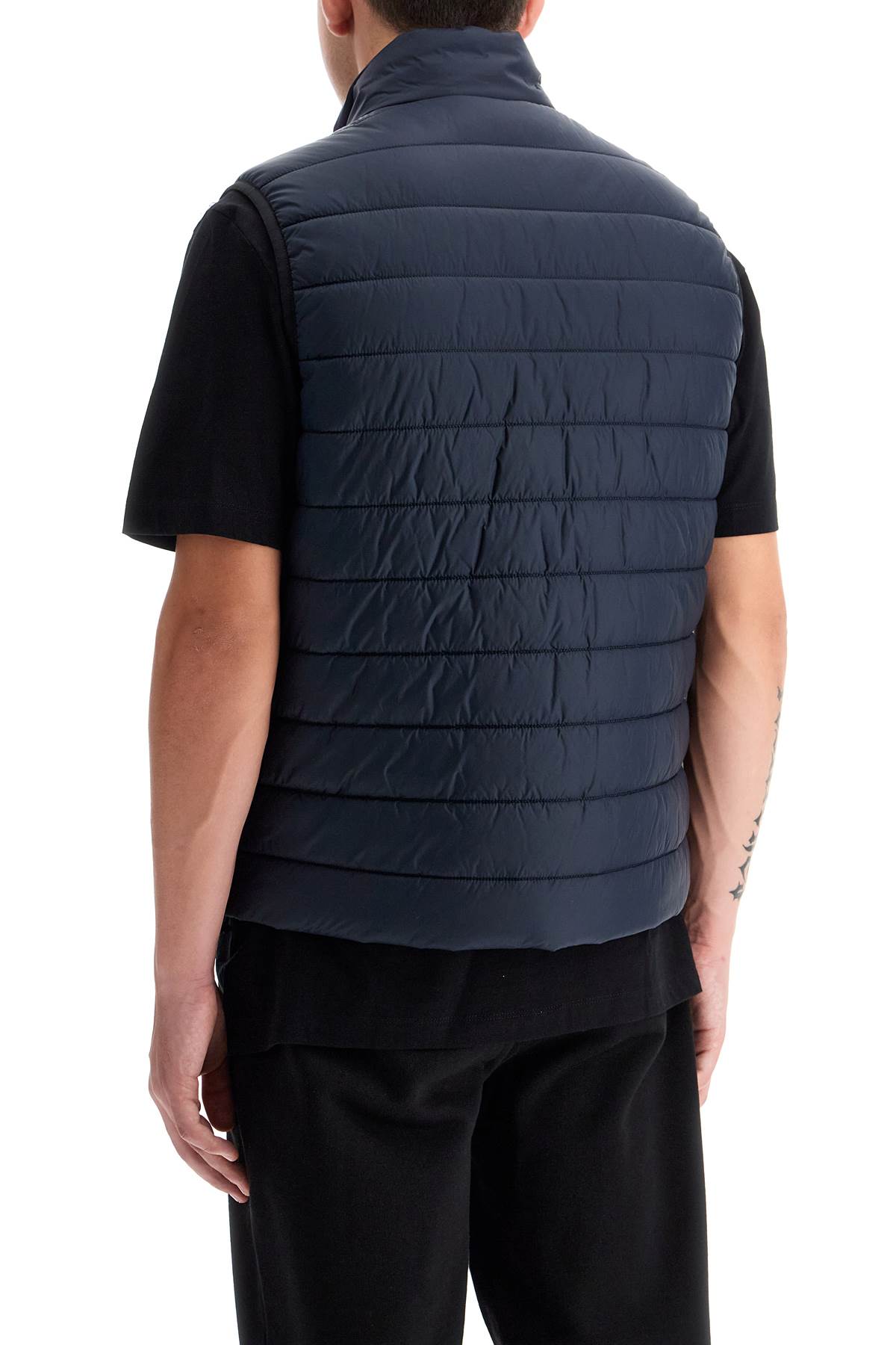 Shop Hugo Padded Brentino Vest In Blue