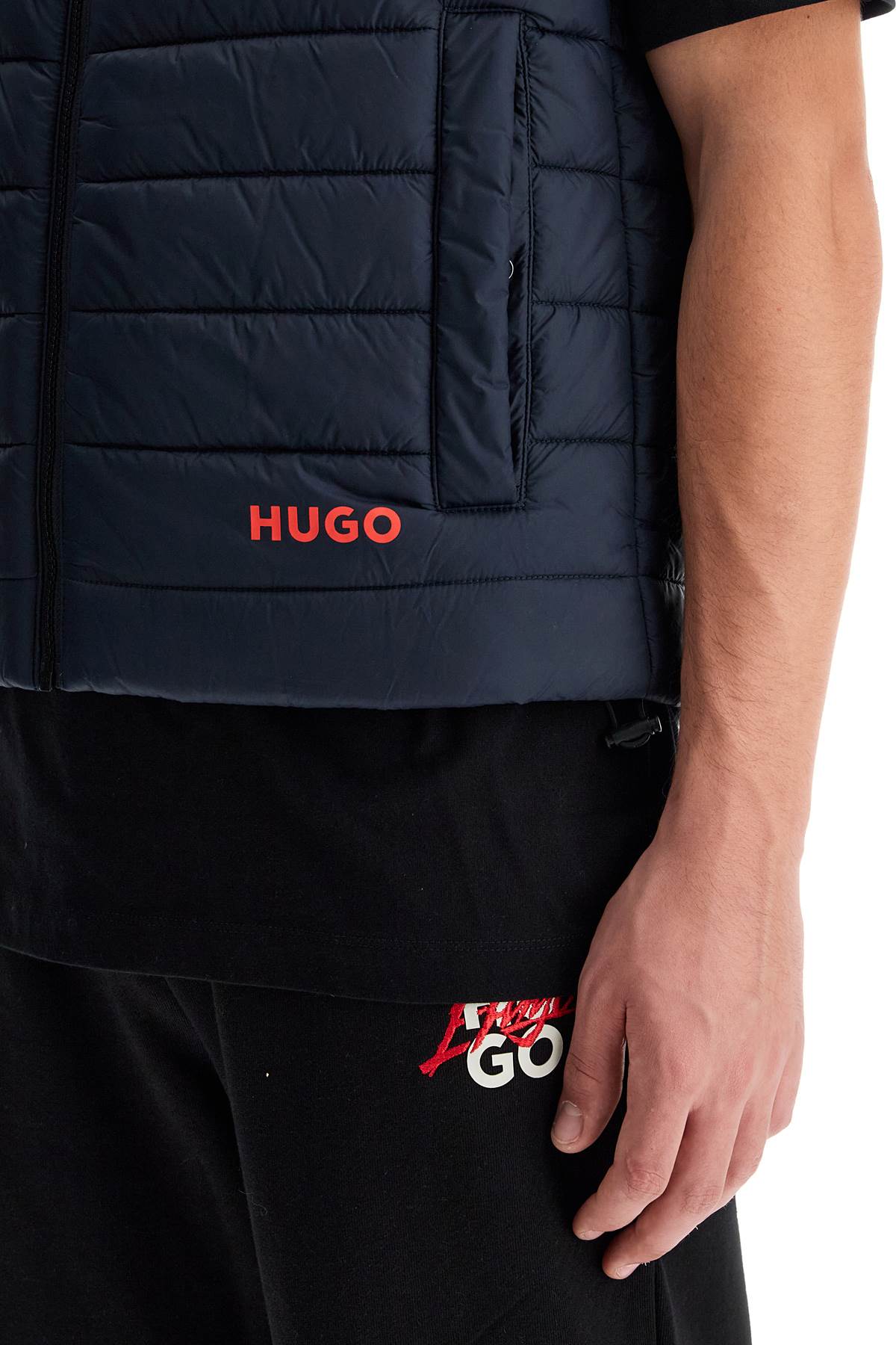 Shop Hugo Padded Brentino Vest In Blue