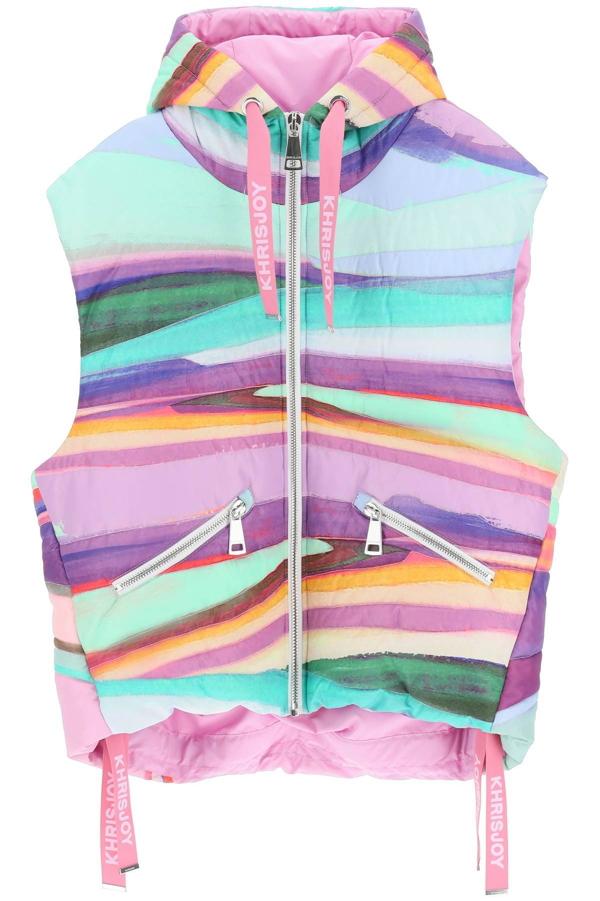 Shop Khrisjoy 'sunset Route' Padded Vest In Multicolor