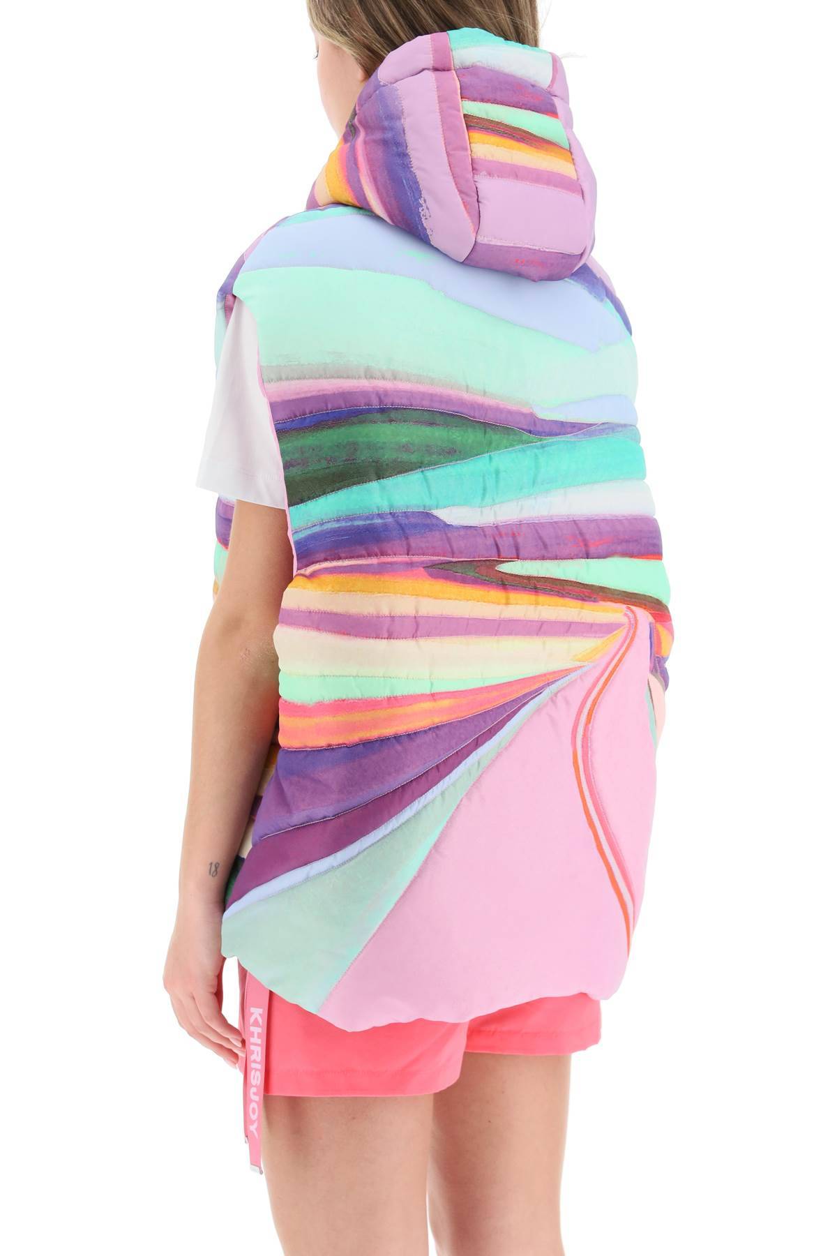 Shop Khrisjoy 'sunset Route' Padded Vest In Multicolor