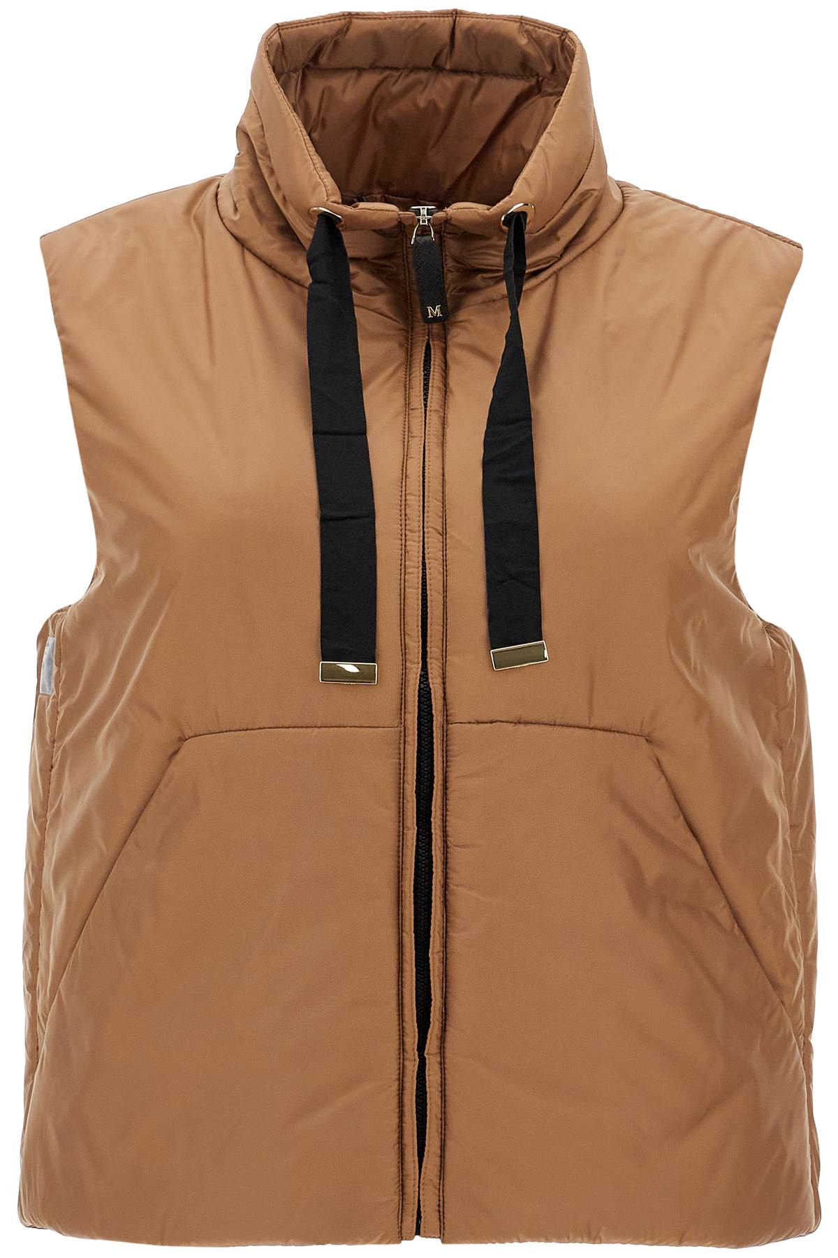 Shop Max Mara The Cube Anti-drop Canvas Vest In Brown