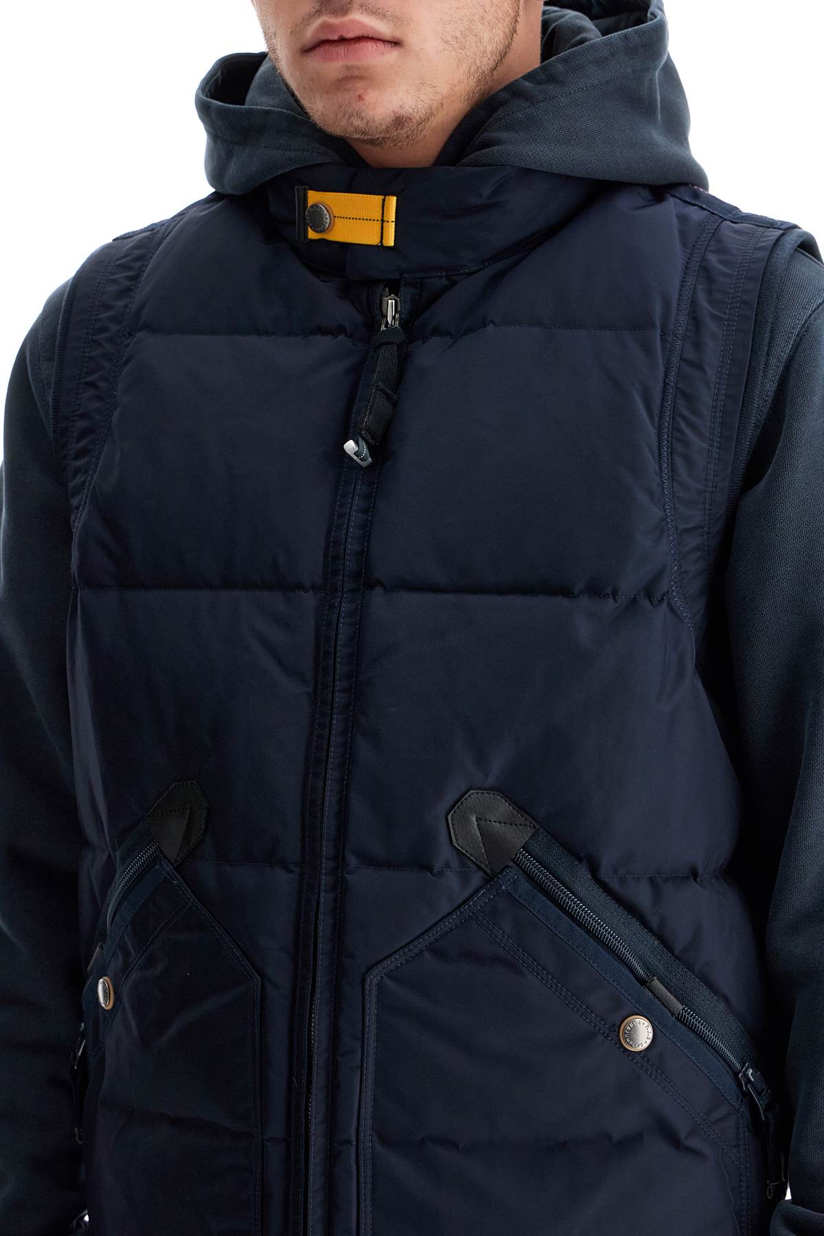 Shop Parajumpers Kobuk Down Vest In Blue