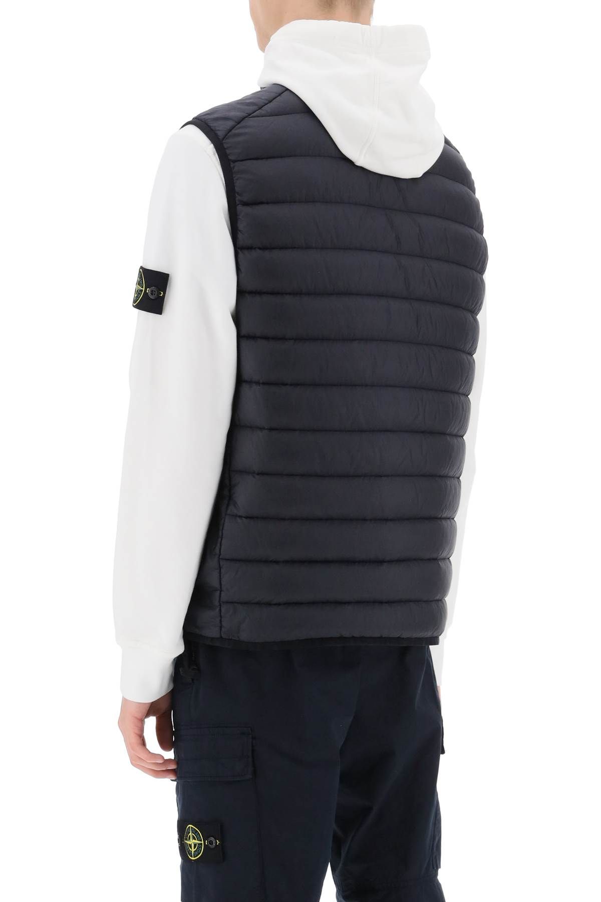 Shop Stone Island Lightweight Puffer Vest In R-nylon Down-tc In Blue