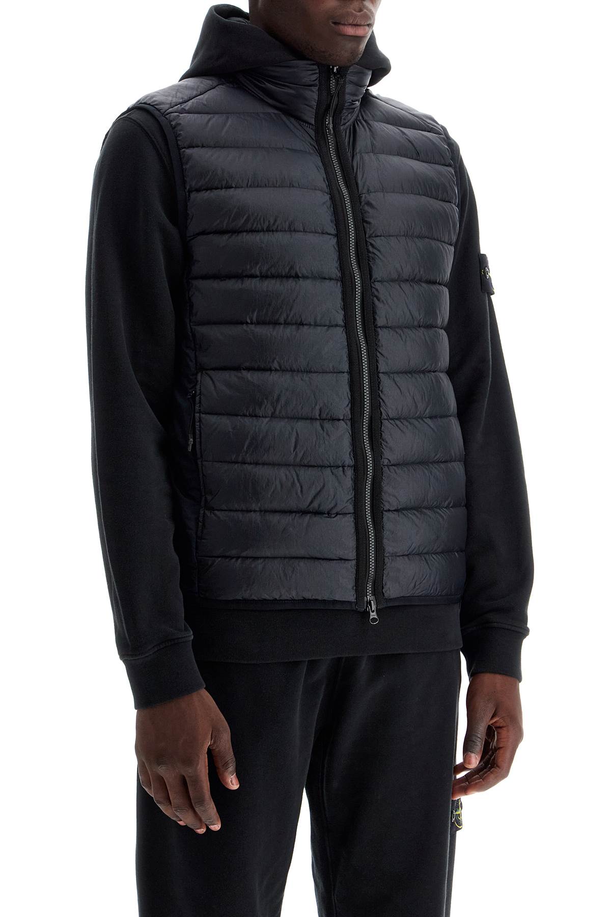 Shop Stone Island Loom Woven Chambers R-nylon Down-tc Vest In Blue