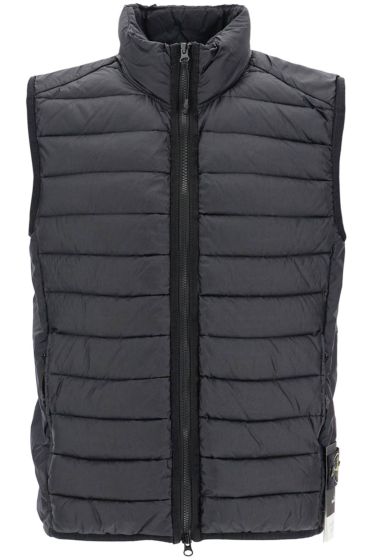 Shop Stone Island Loom Woven Chambers R-nylon Down-tc Vest In Black