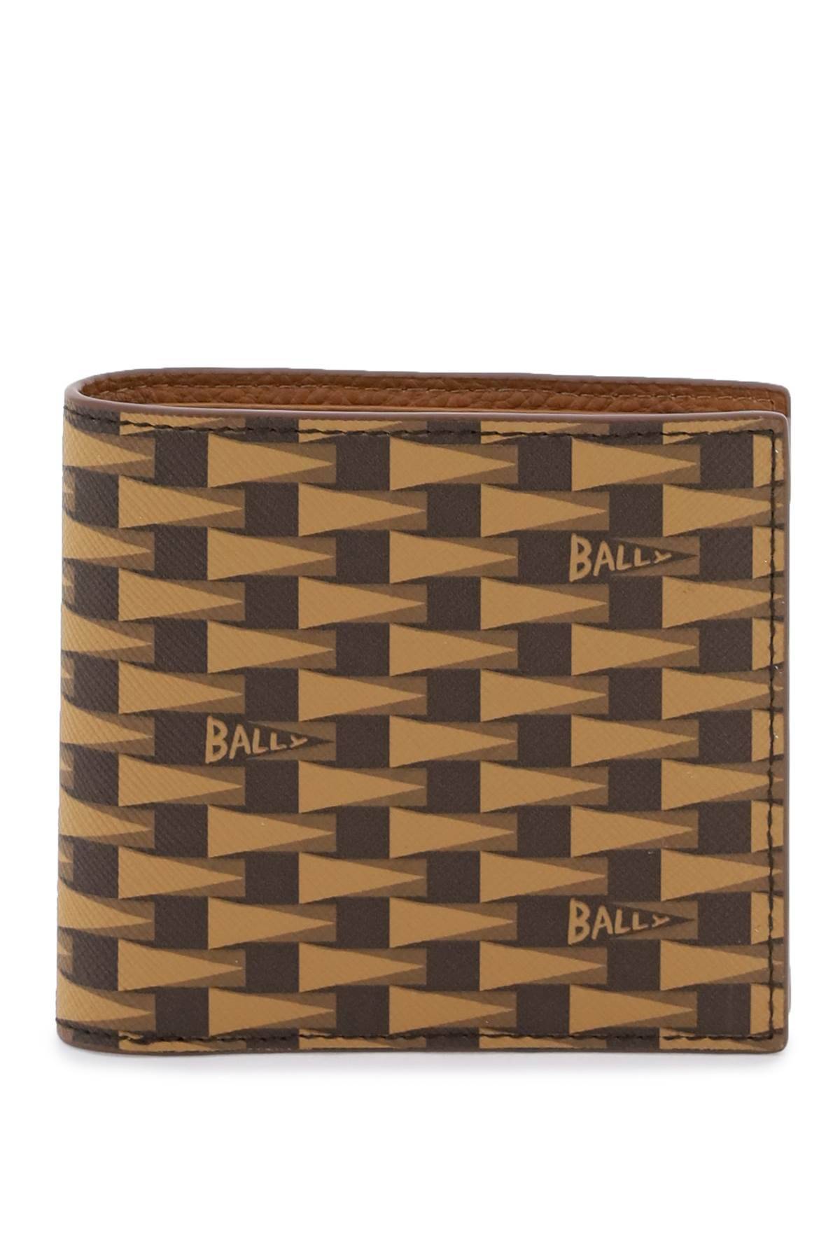 Shop Bally Pennant Bi-fold Wallet In Brown