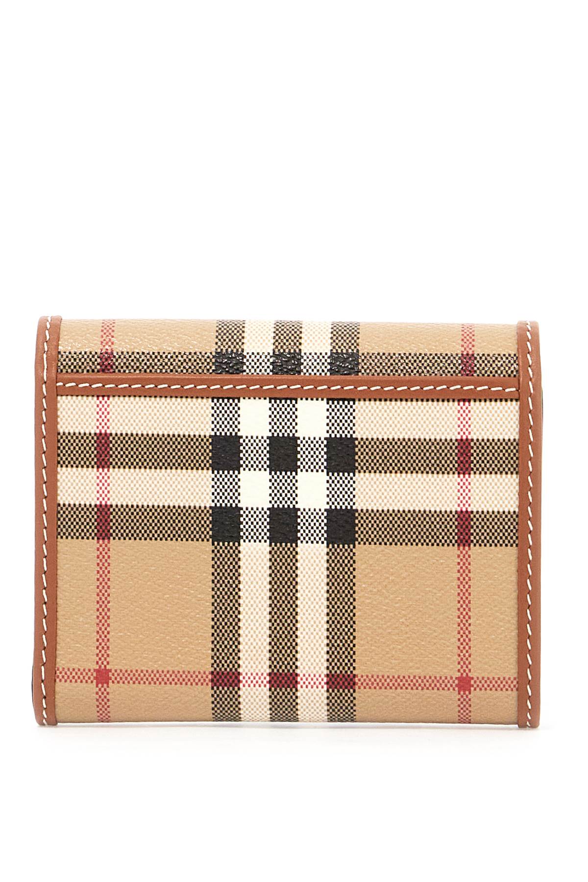 Shop Burberry Book Wallet In Faux Leather In Beige