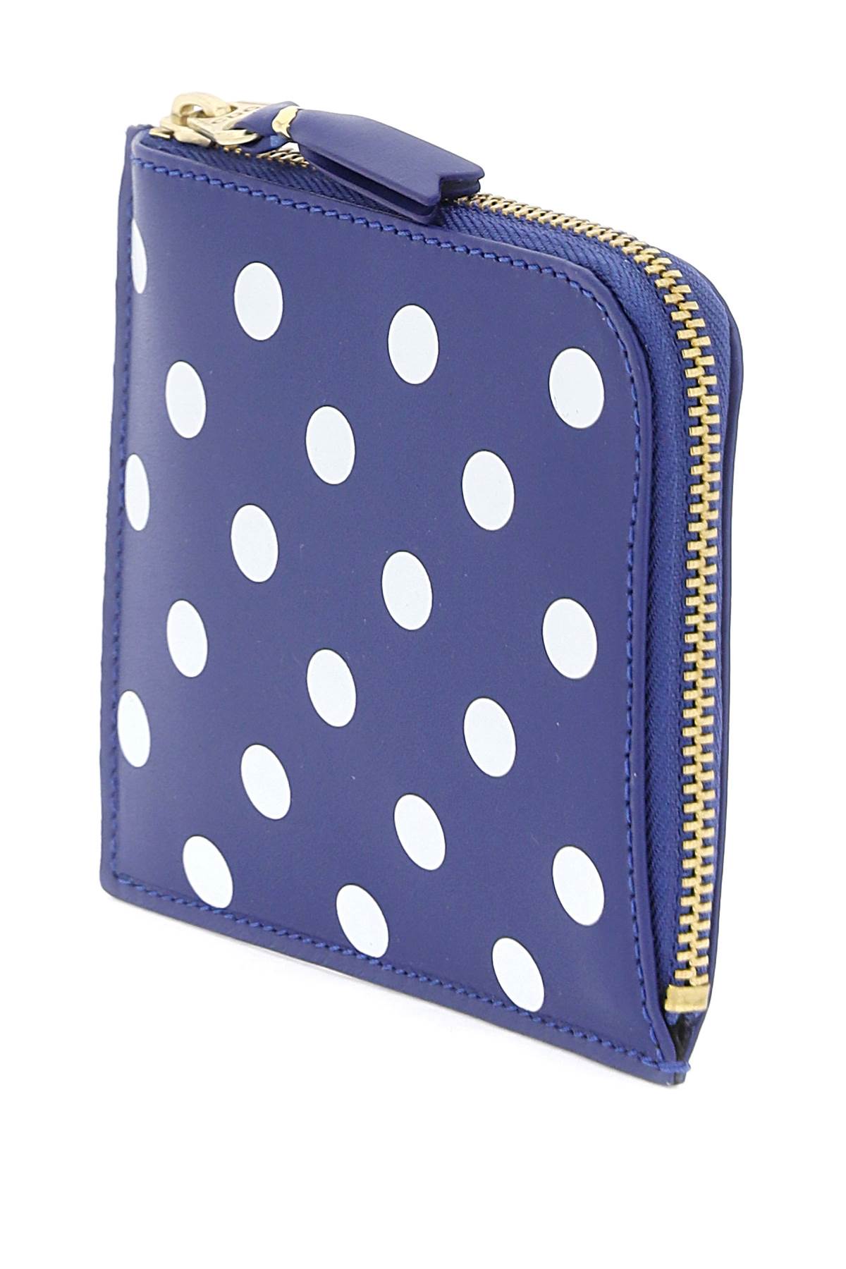 Shop Comme Des Garçons Polka Dots Wallet In Blue