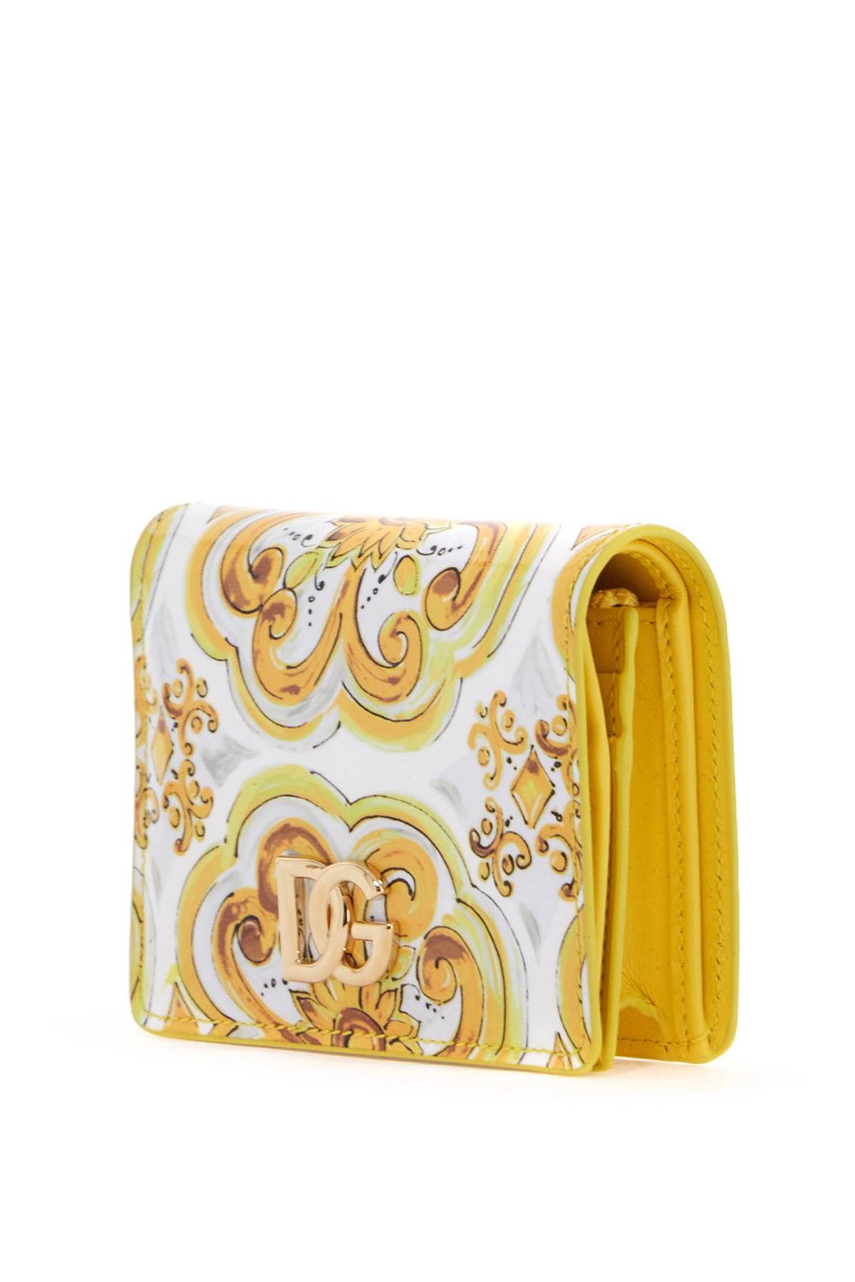 Shop Dolce & Gabbana Continental 3.5 Wallet With In Yellow