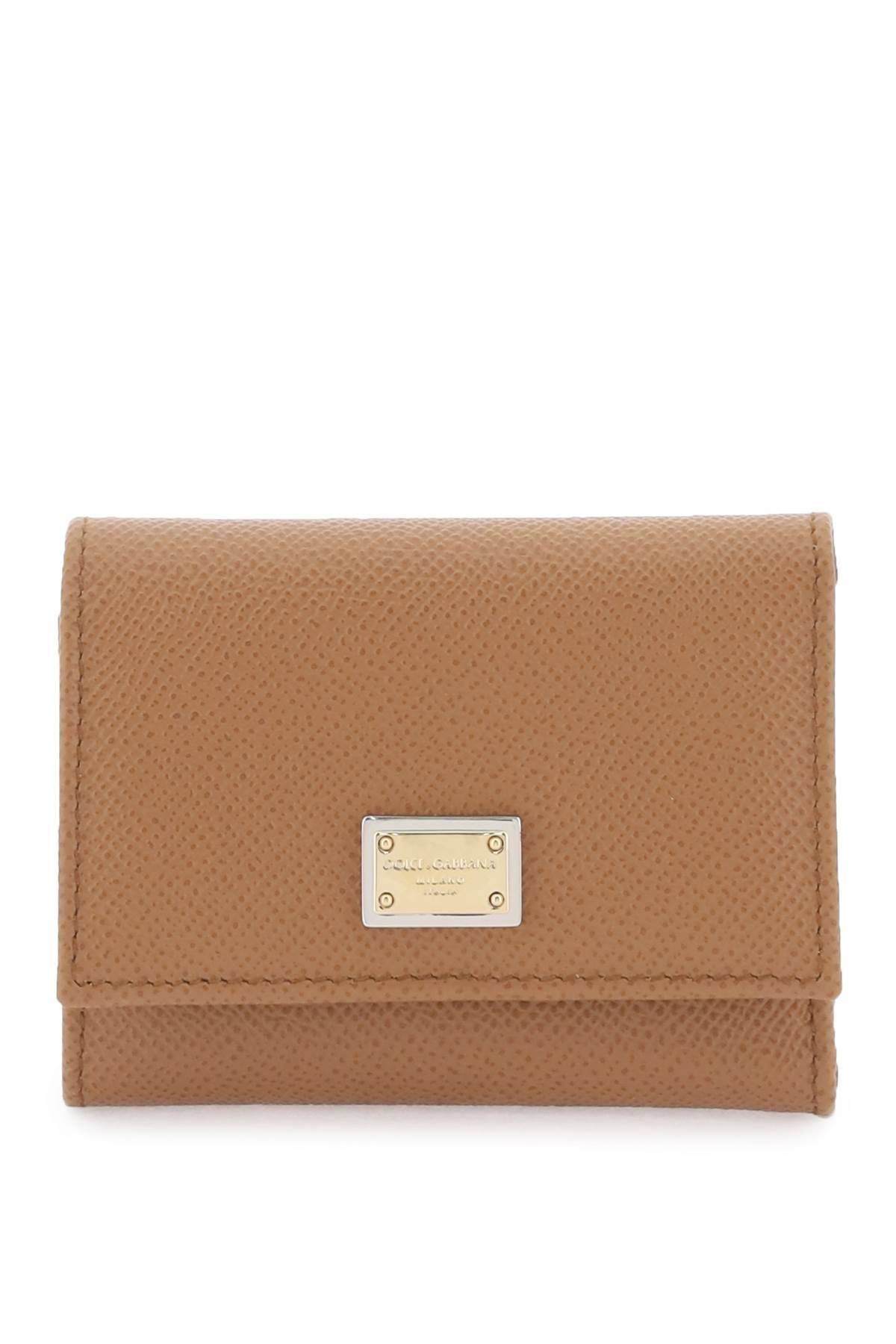 Dolce & Gabbana French Flap Wallet In Brown