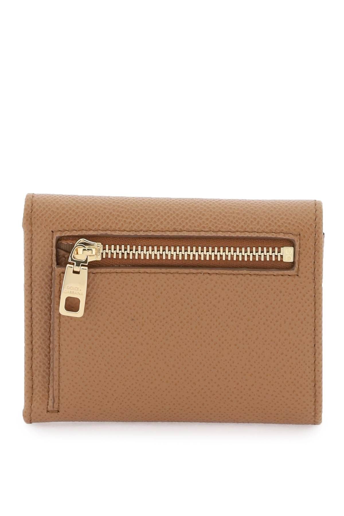 Shop Dolce & Gabbana French Flap Wallet In Brown