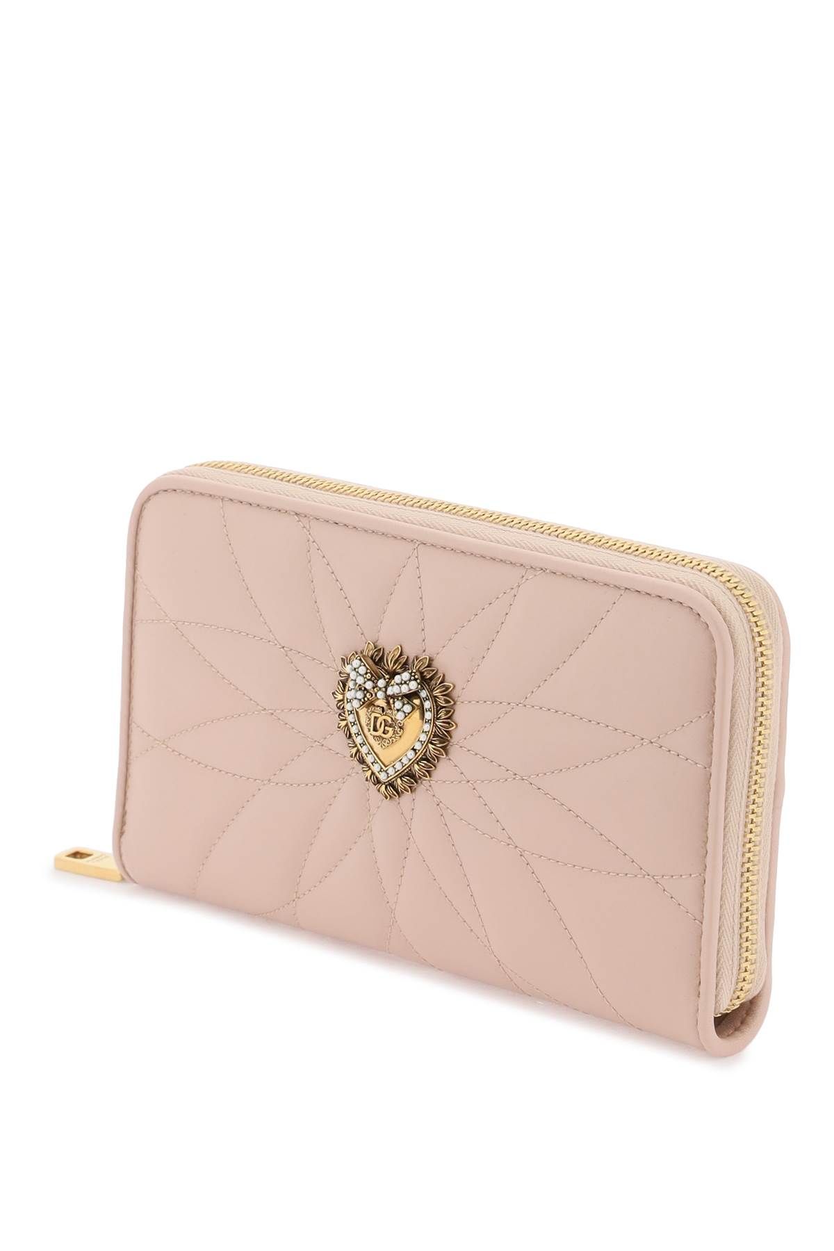 Shop Dolce & Gabbana Devotion Zip-around Wallet In Pink