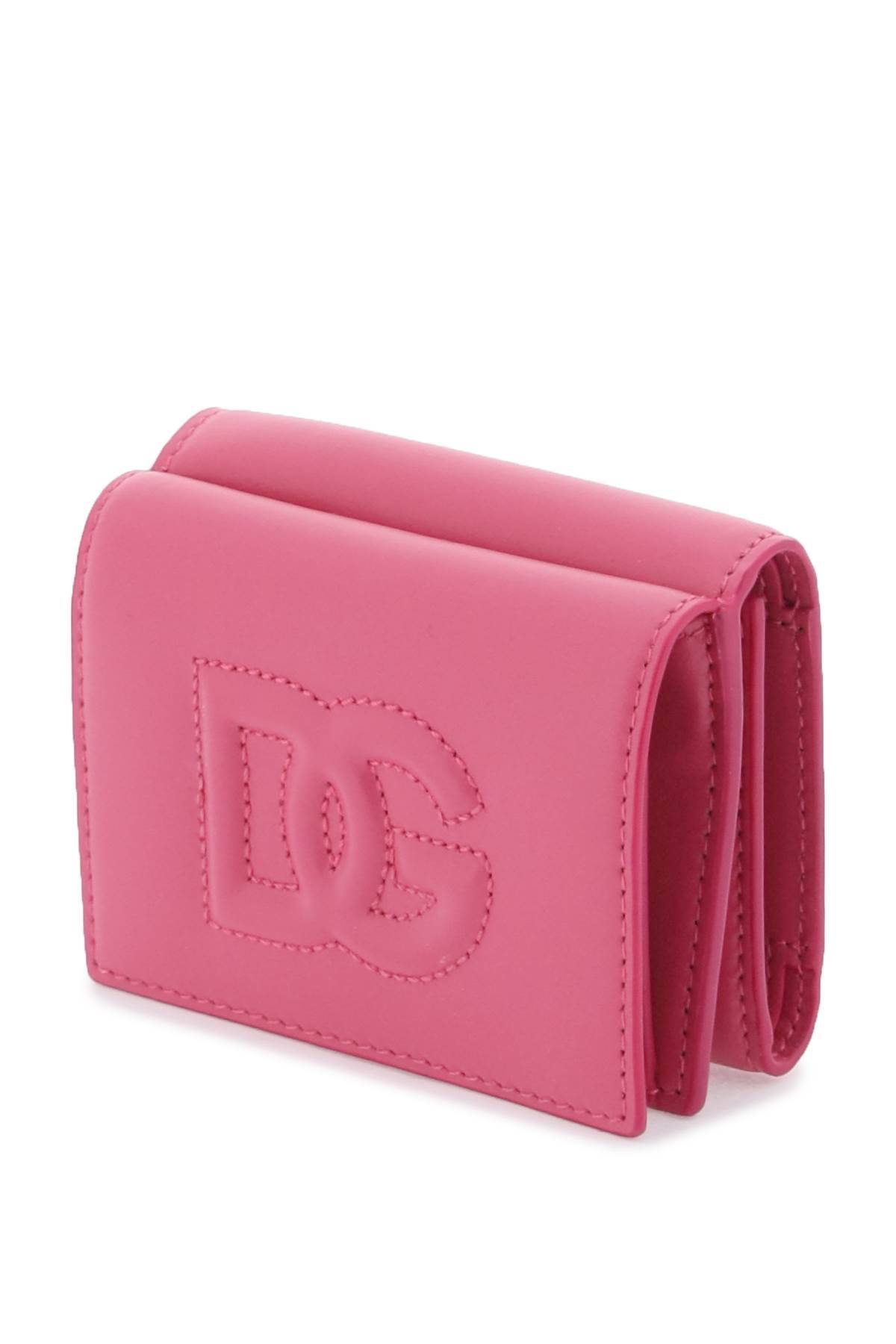 Shop Dolce & Gabbana Dg Logo French Flap Wallet In Fuchsia