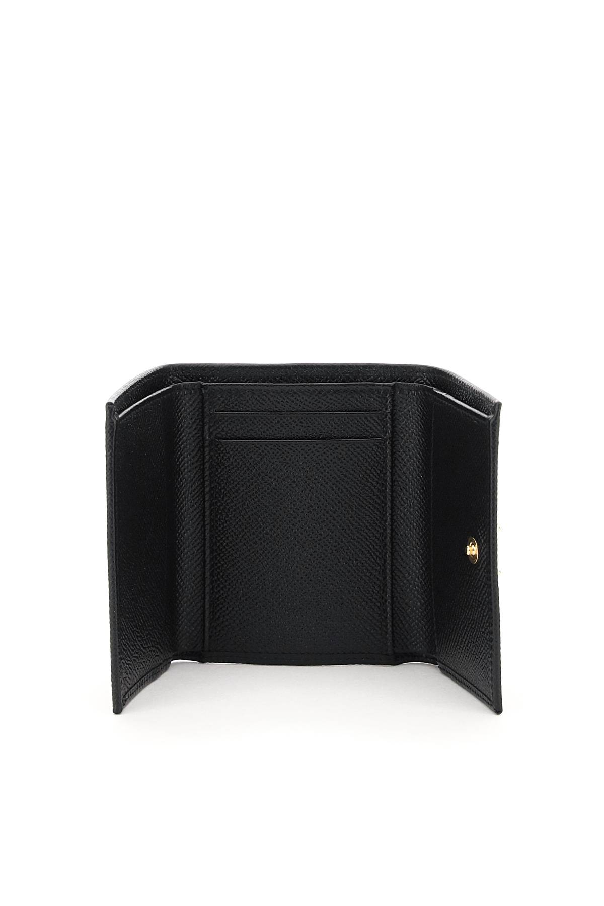 Shop Dolce & Gabbana French Flap Wallet In Black