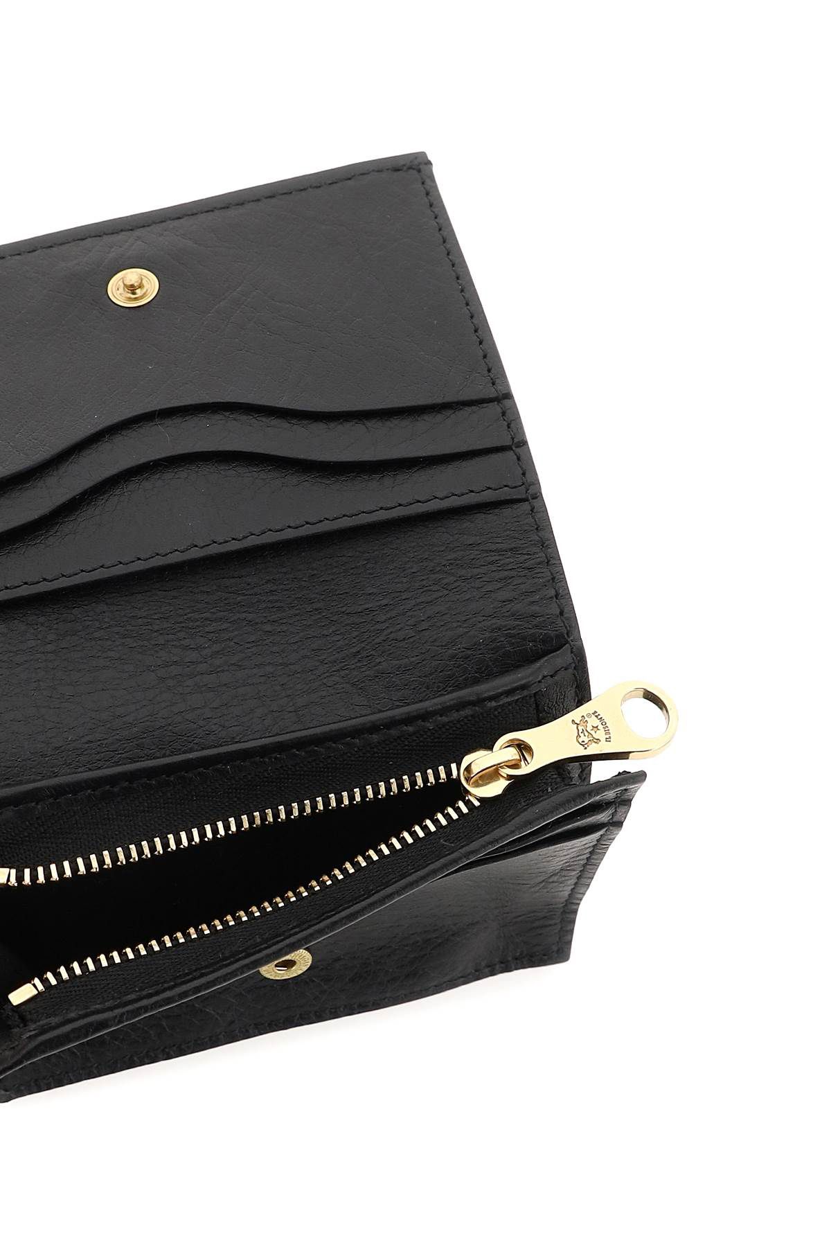 Shop Il Bisonte Leather Wallet In Black