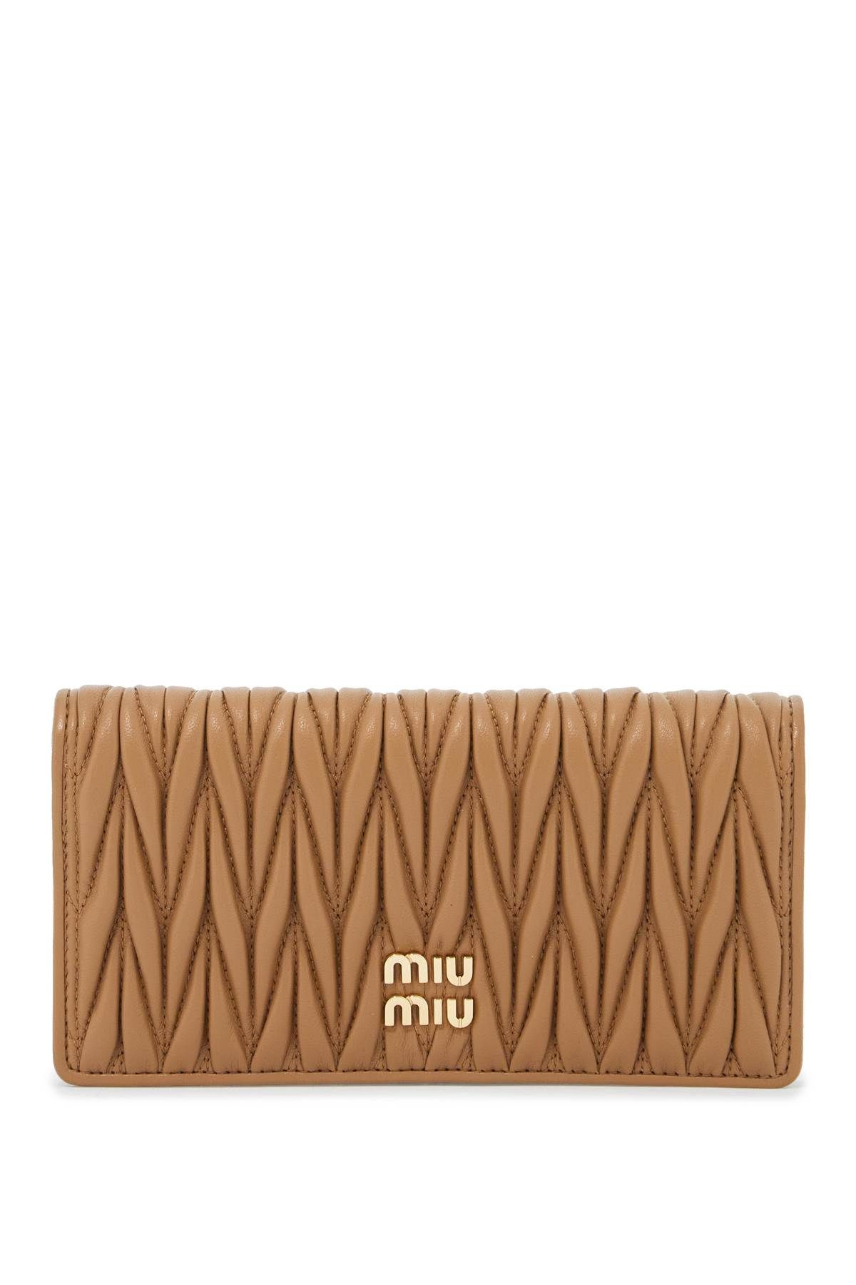 Shop Miu Miu Large Matelassé Nappa In Brown