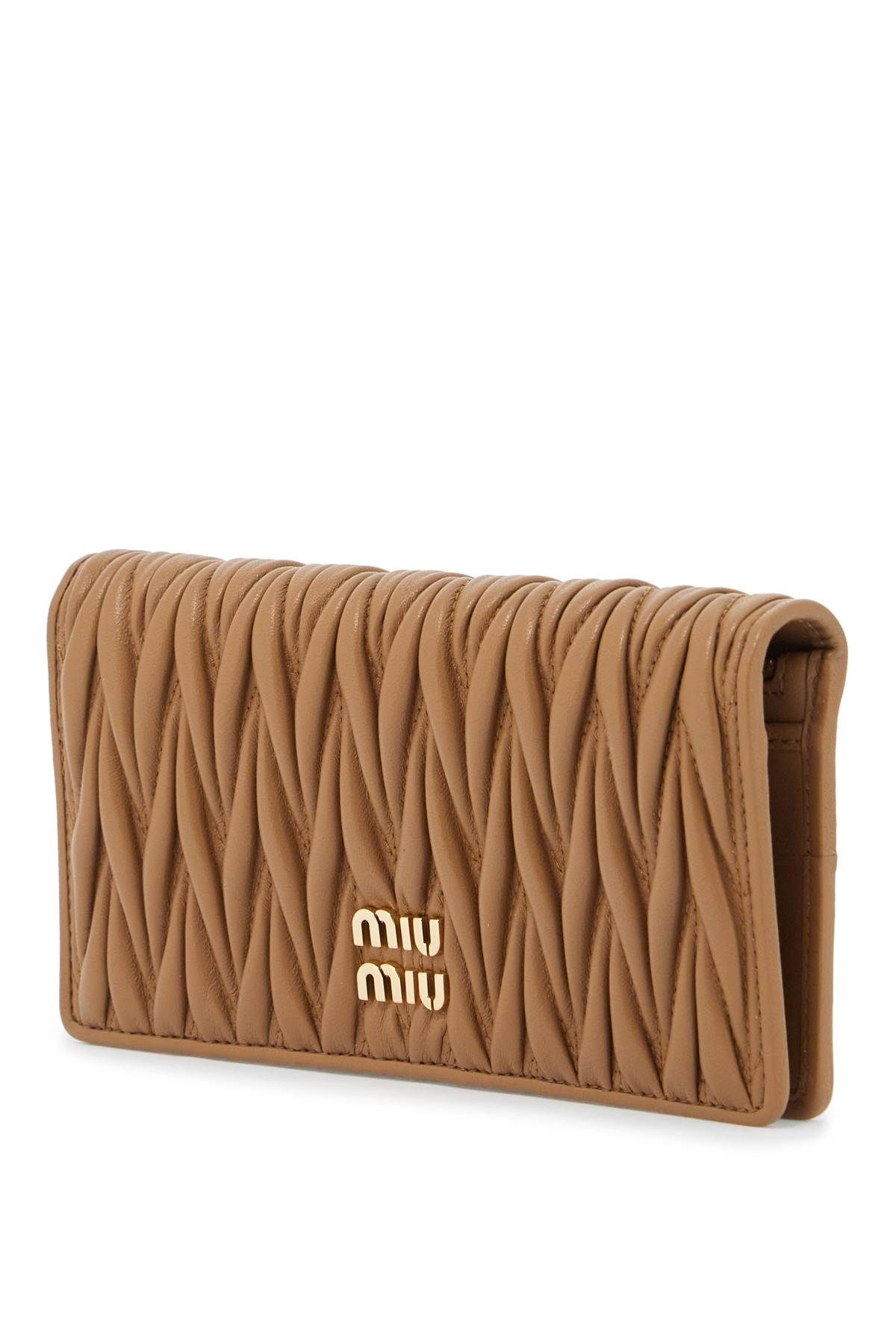 Shop Miu Miu Large Matelassé Nappa In Brown