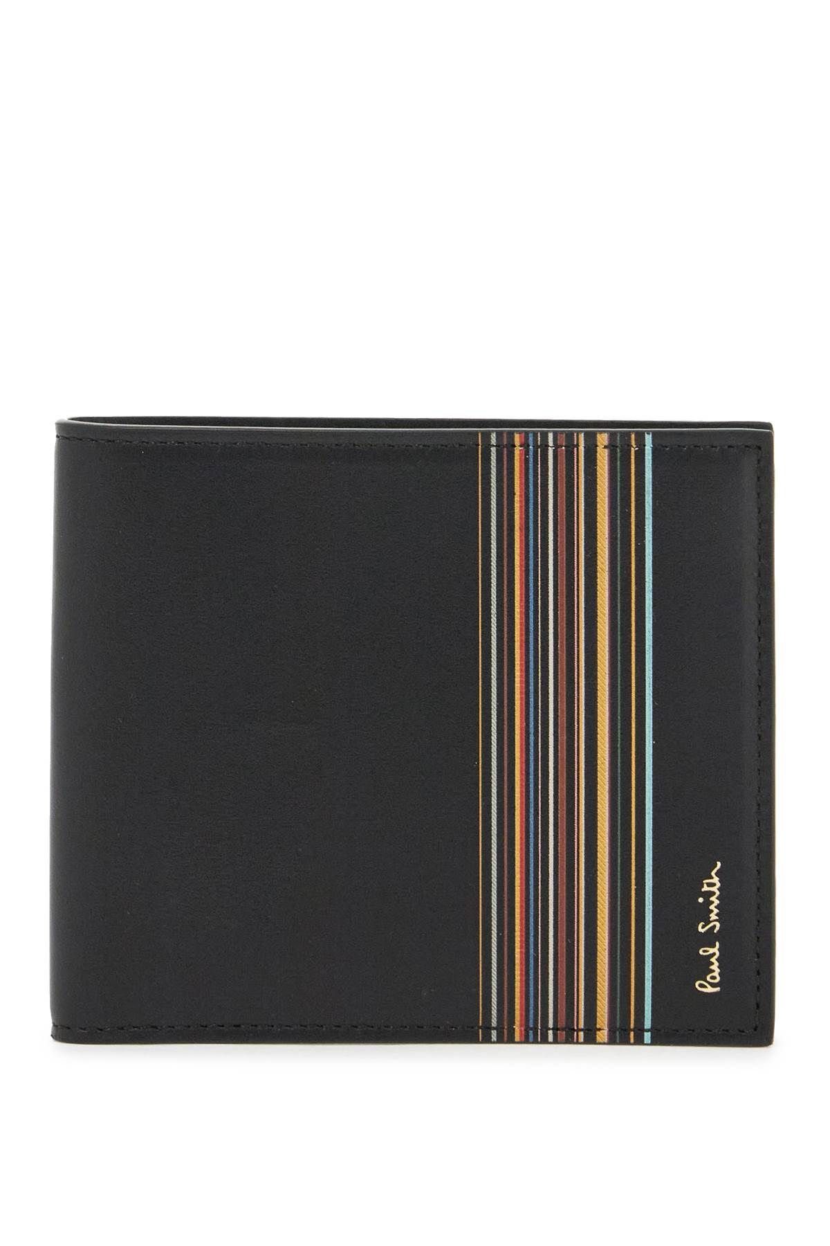 Paul Smith Signature Stripe Block Wallet In Black