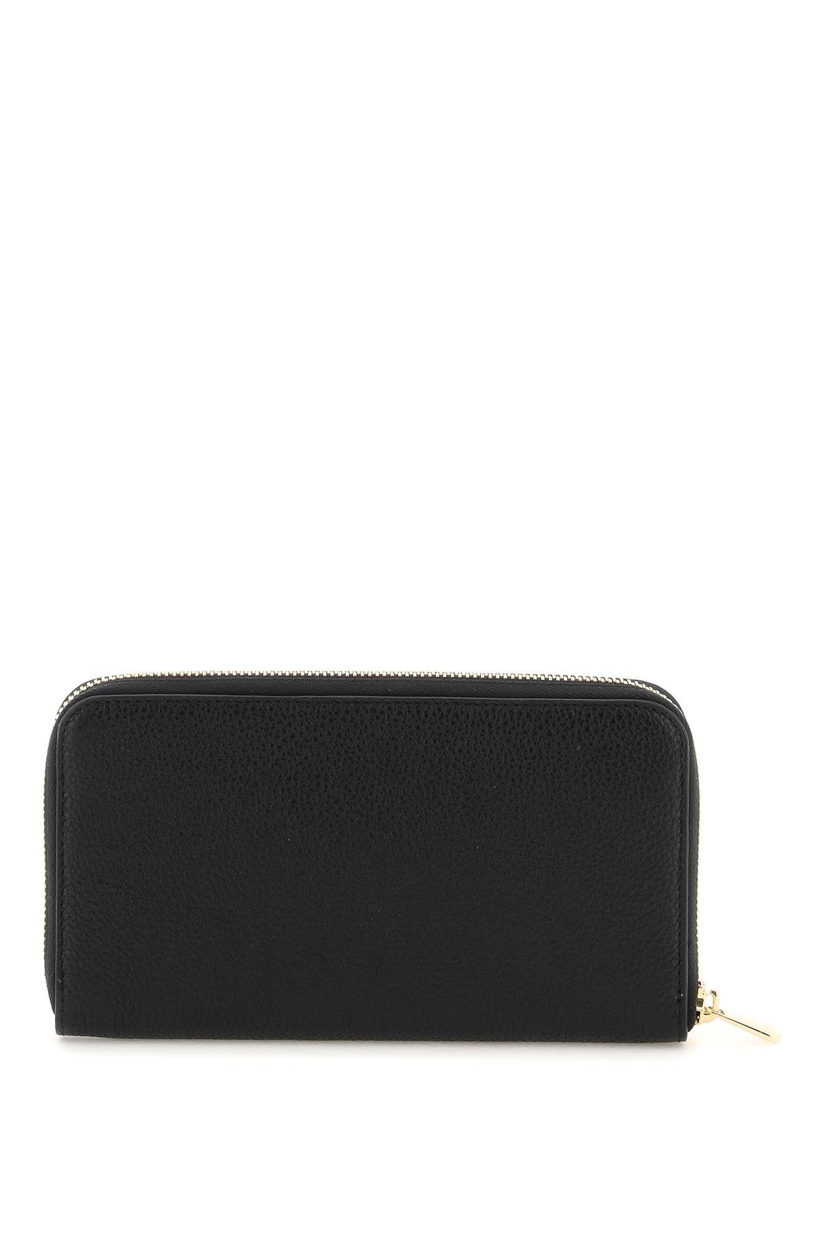 Shop Ferragamo Gancini Continental Wallet In Black