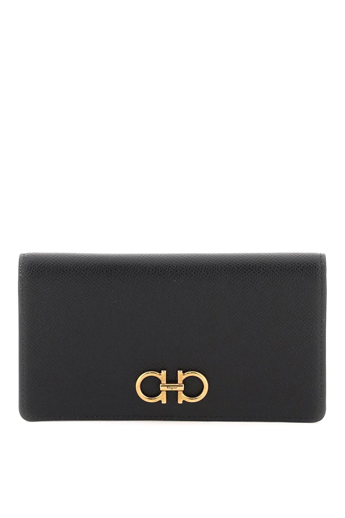 Shop Ferragamo Gancini Wallet In Black