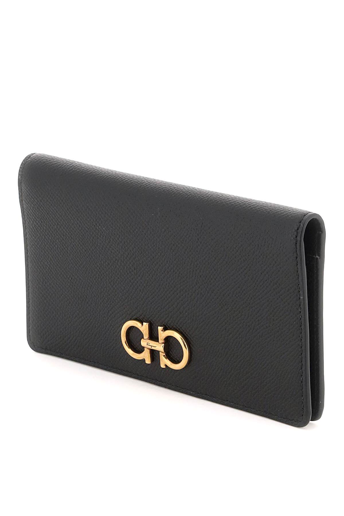 Shop Ferragamo Gancini Wallet In Black