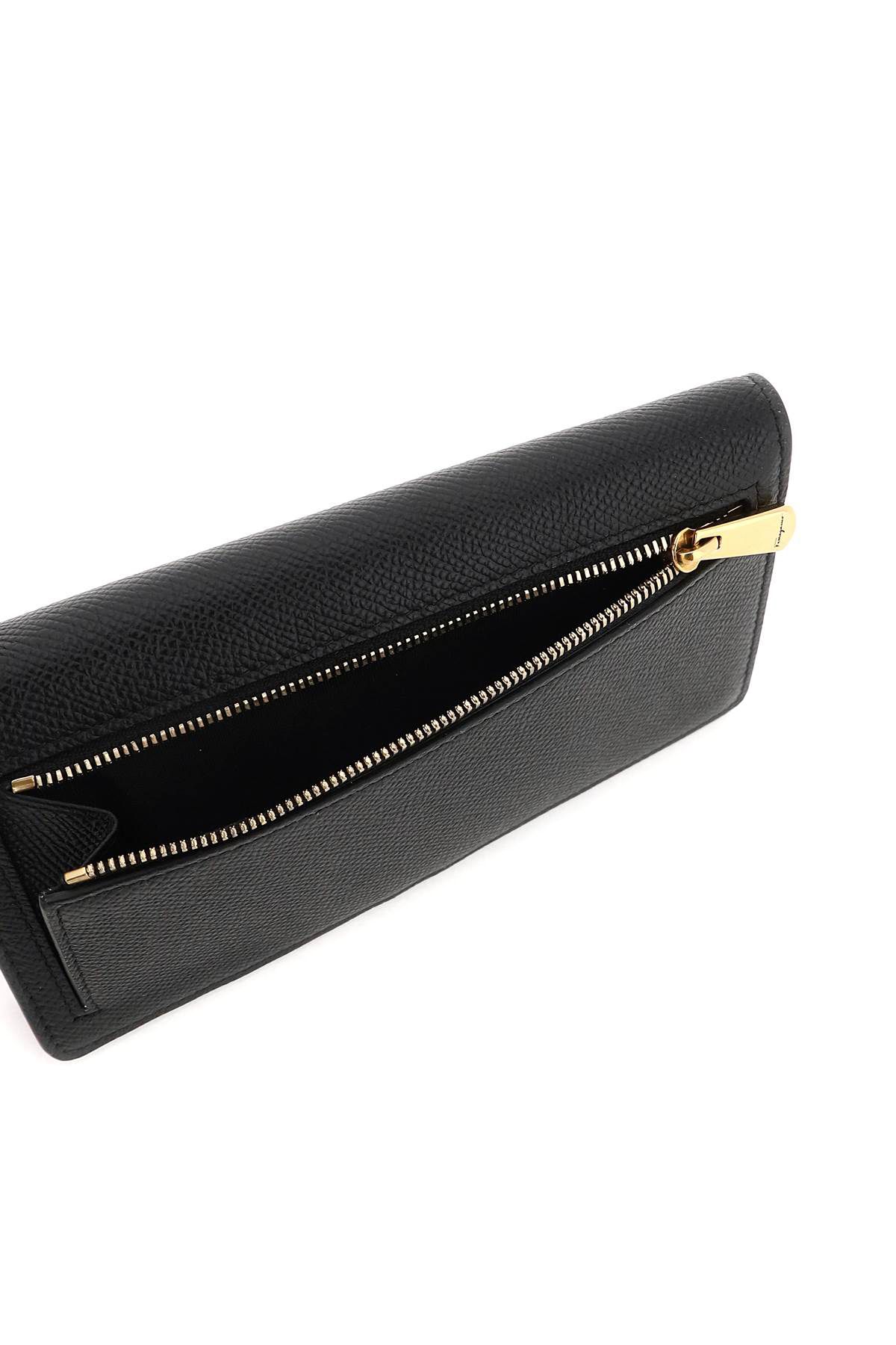 Shop Ferragamo Gancini Wallet In Black