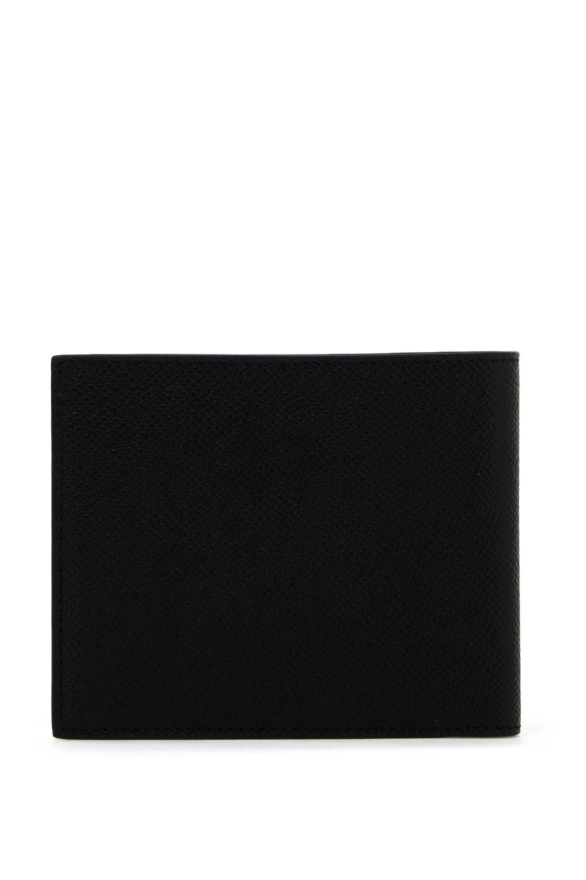 Shop Ferragamo Hammered Leather Gancini In Black