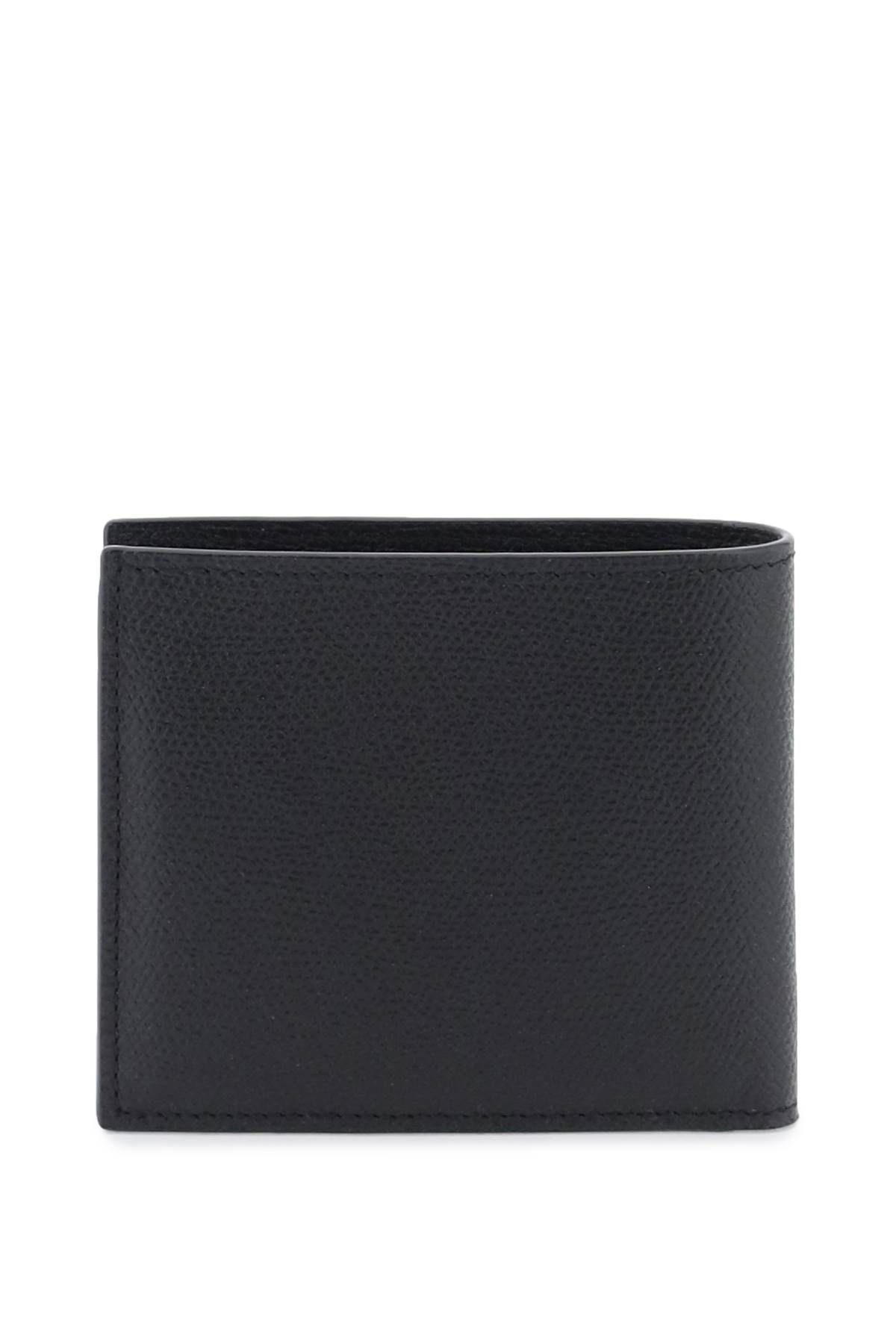 Shop Valextra Leather Bifold Wallet In Black