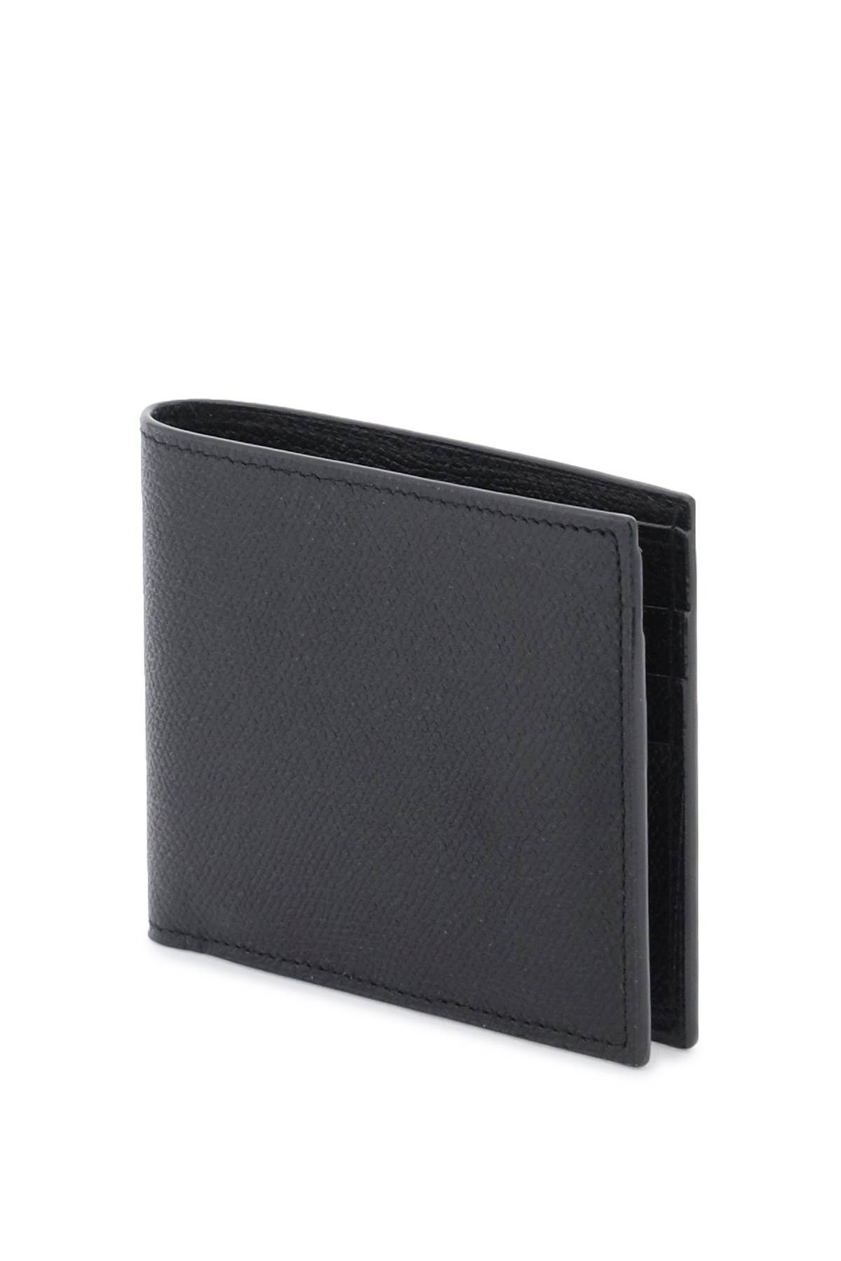 Shop Valextra Leather Bifold Wallet In Black