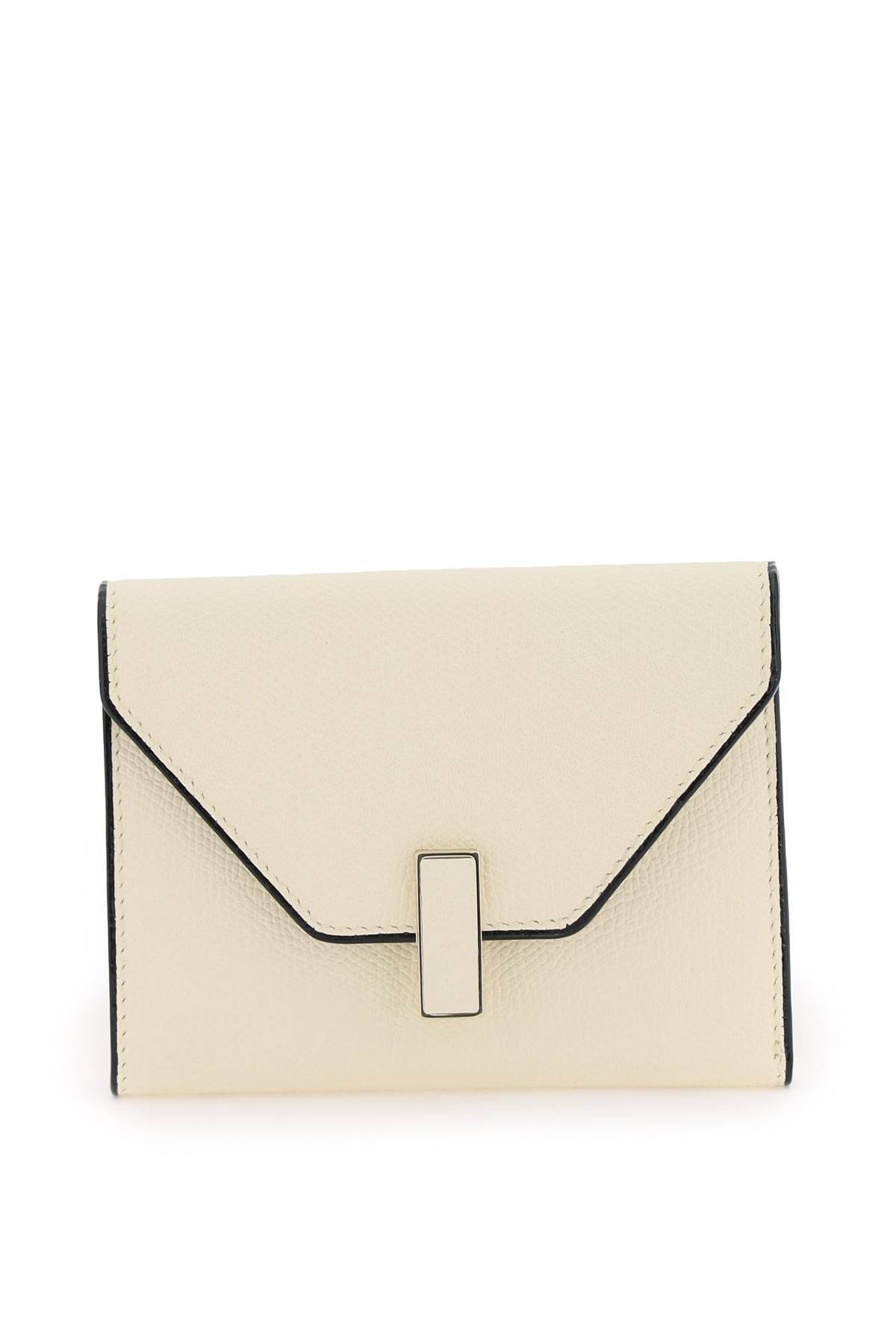 Shop Valextra Trifold Iside Wallet In White