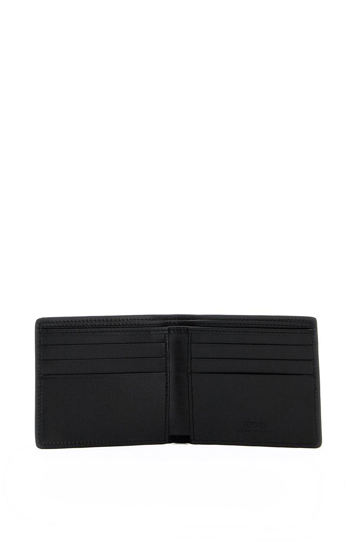 Shop Versace Medusa Biggie Bi-fold Wallet In Black