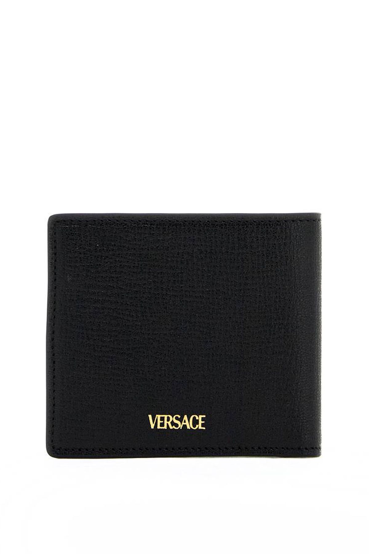 Shop Versace Medusa Biggie Bi-fold Wallet In Black