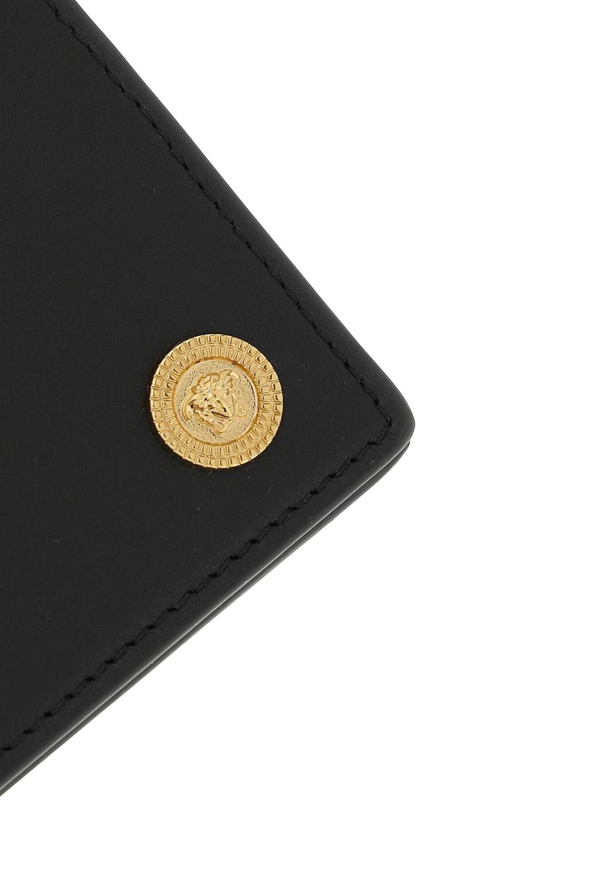 Shop Versace Medusa Biggie Bi-fold Wallet In Black