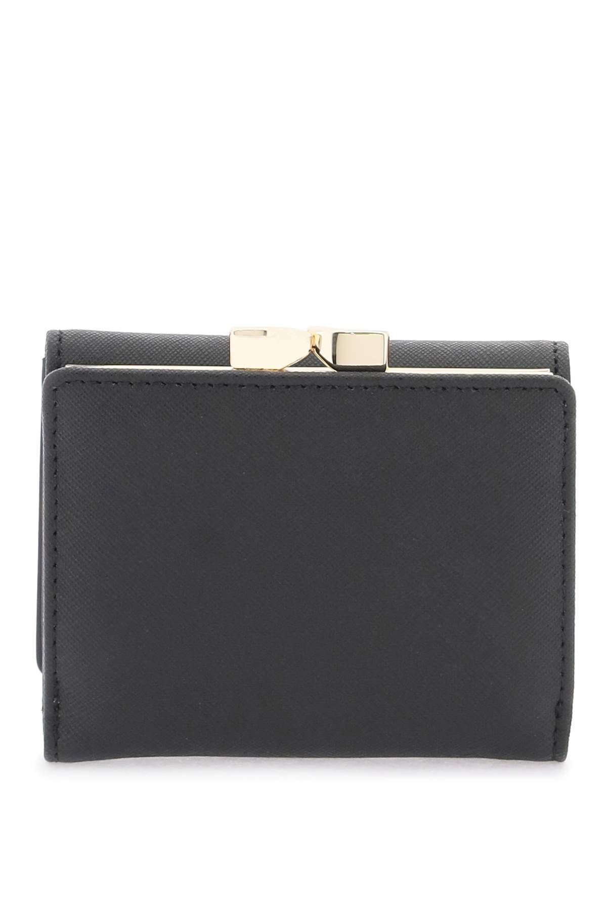 Shop Vivienne Westwood Small Frame Saffiano Wallet In Black