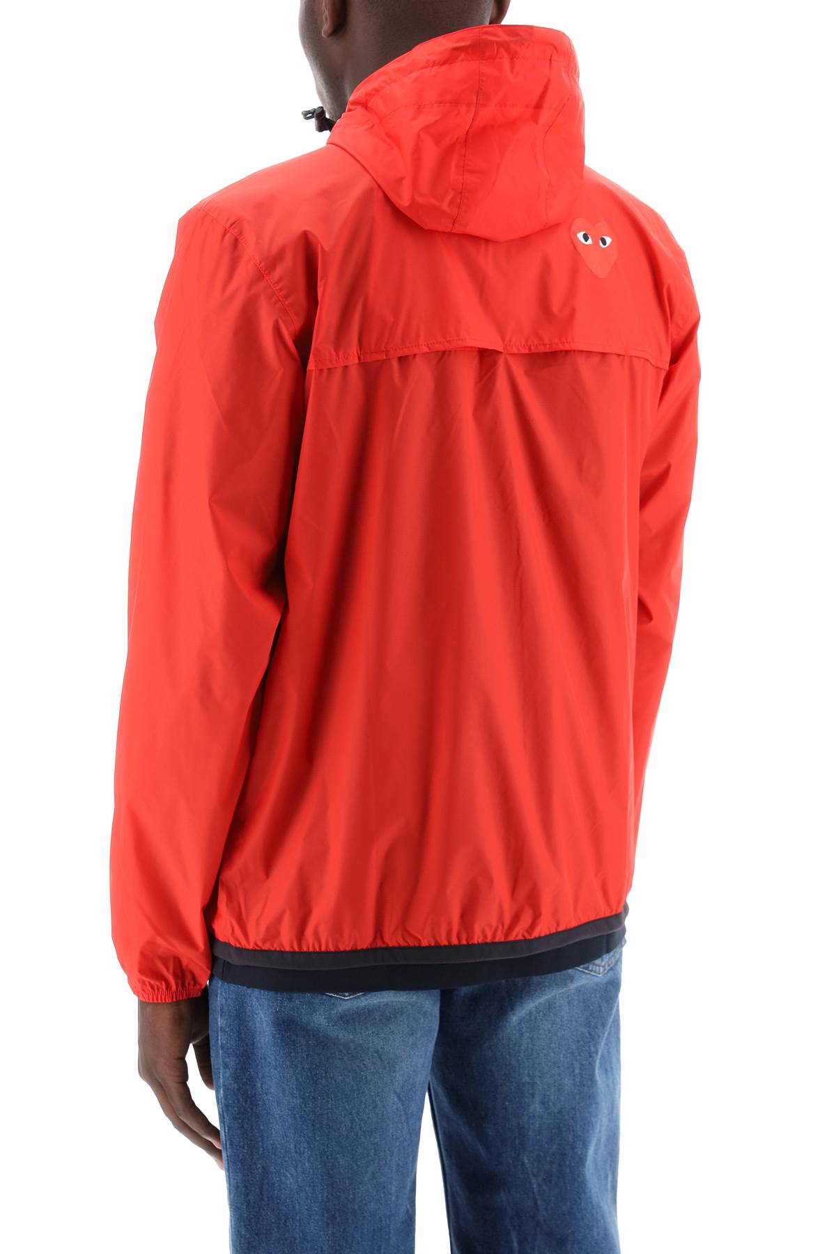 Shop Comme Des Garçons Play X K-way Ripstop Jacket In Red