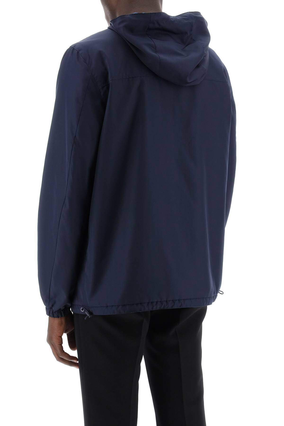 Shop Dolce & Gabbana Reversible Windbreaker Jacket In Blue