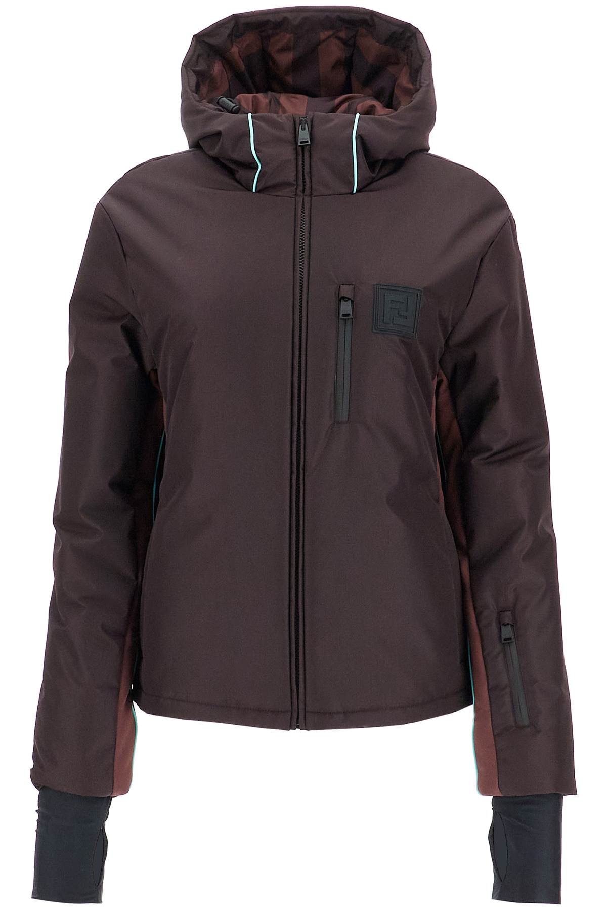 Shop Fendi Padded Ski Jacket For Winter In Purple