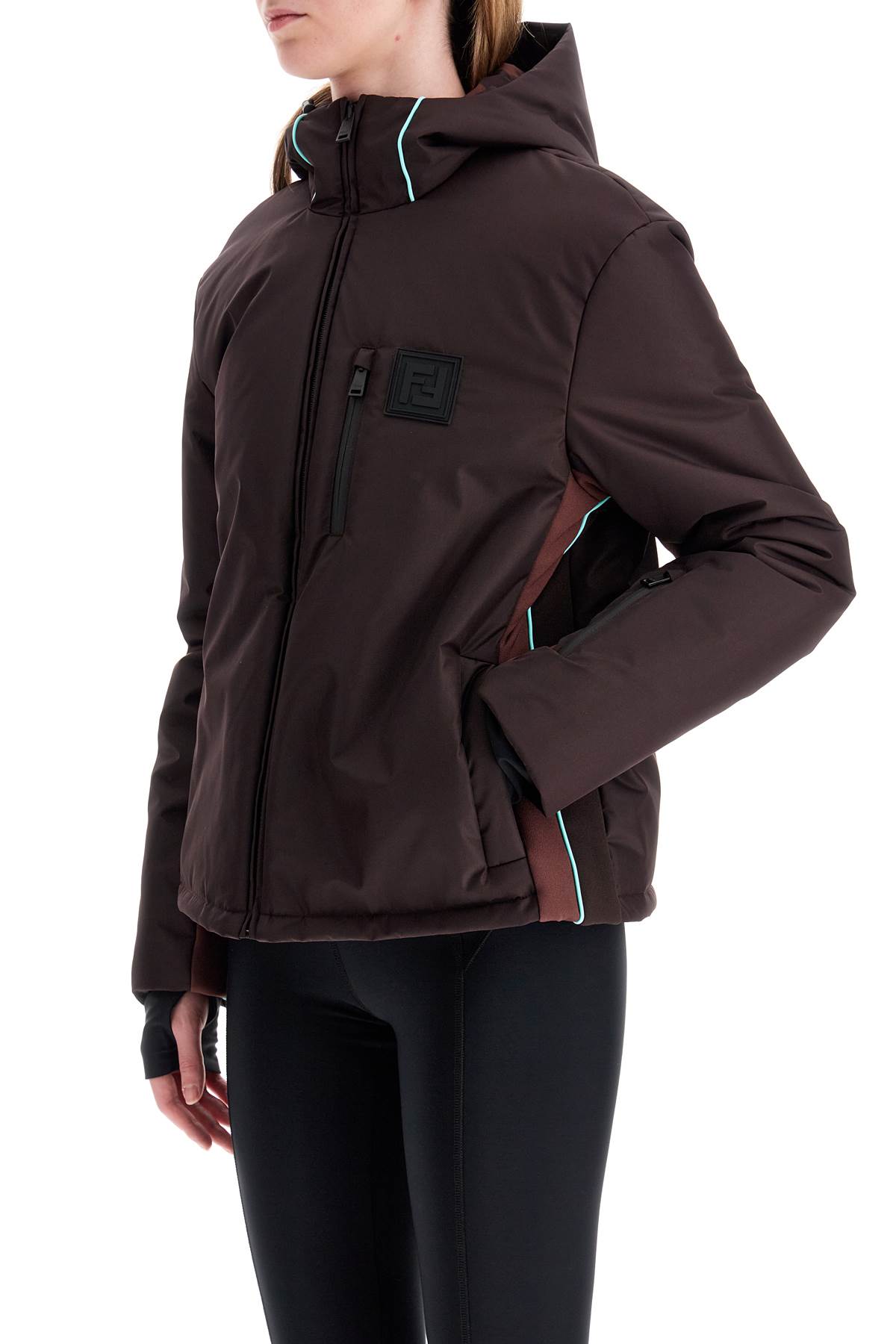 Shop Fendi Padded Ski Jacket For Winter In Purple