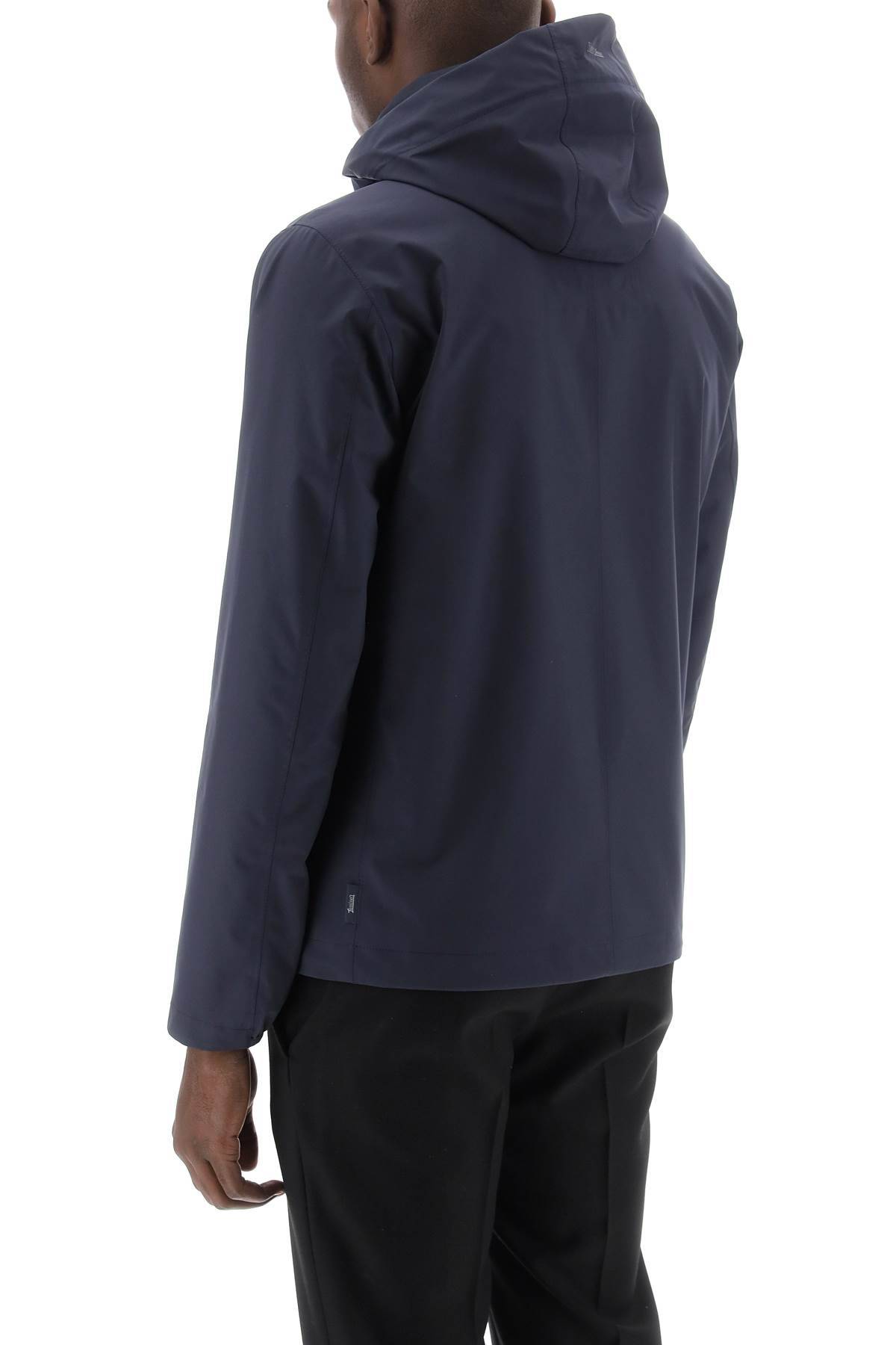 Shop Herno Laminar Laminar Windbreaker Jacket In Gore-tex In Blue